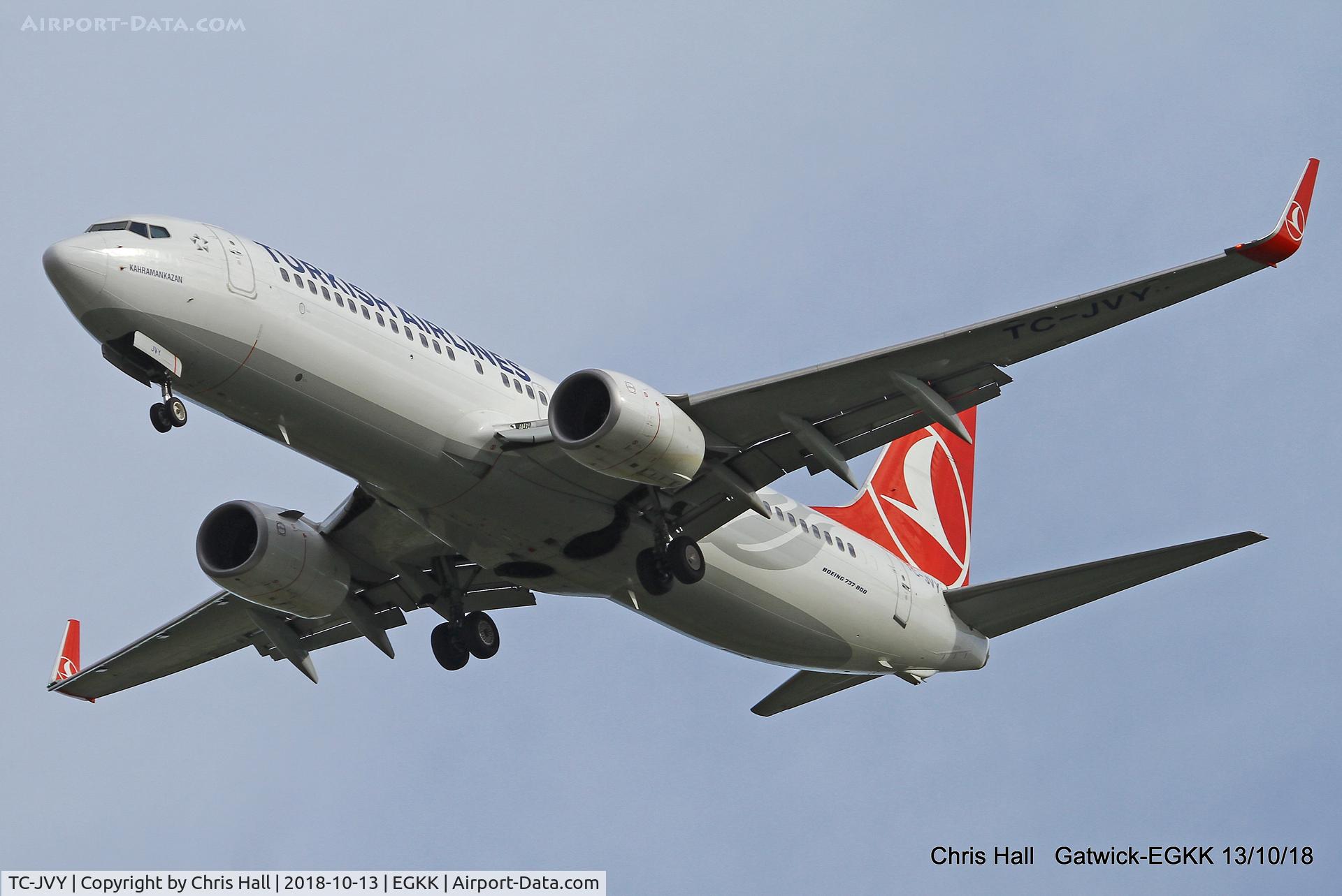 TC-JVY, 2016 Boeing 737-8F2 C/N 60024, Gatwick