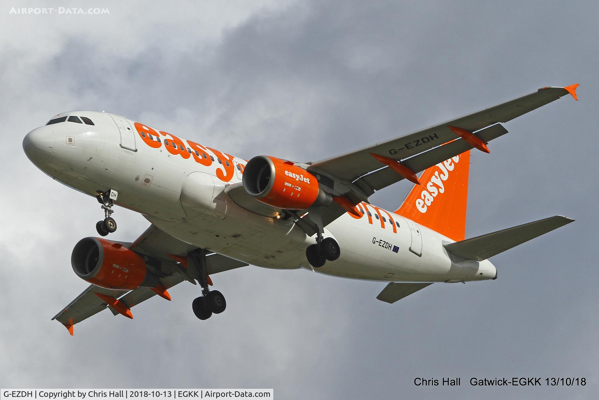 G-EZDH, 2008 Airbus A319-111 C/N 3466, Gatwick
