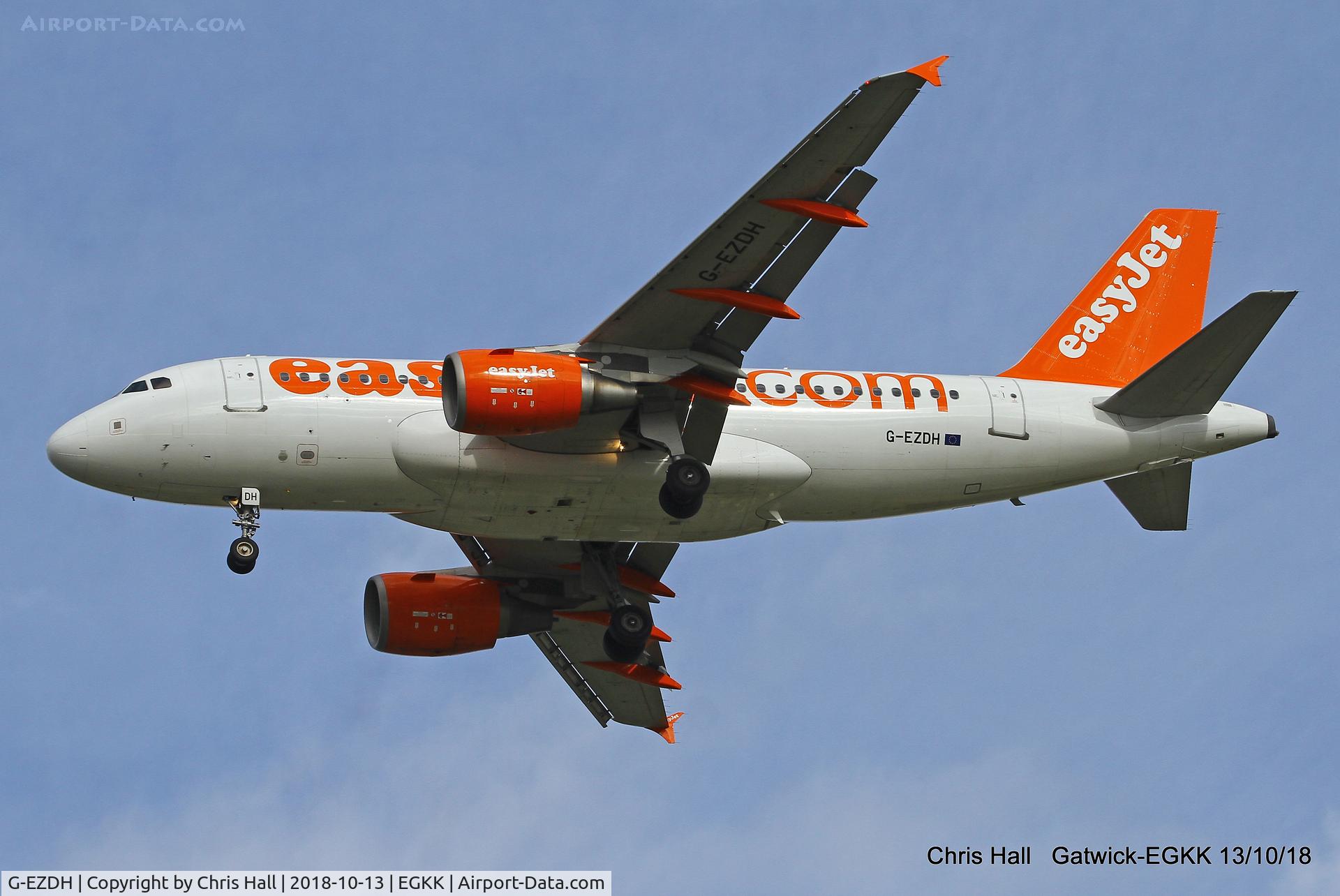 G-EZDH, 2008 Airbus A319-111 C/N 3466, Gatwick