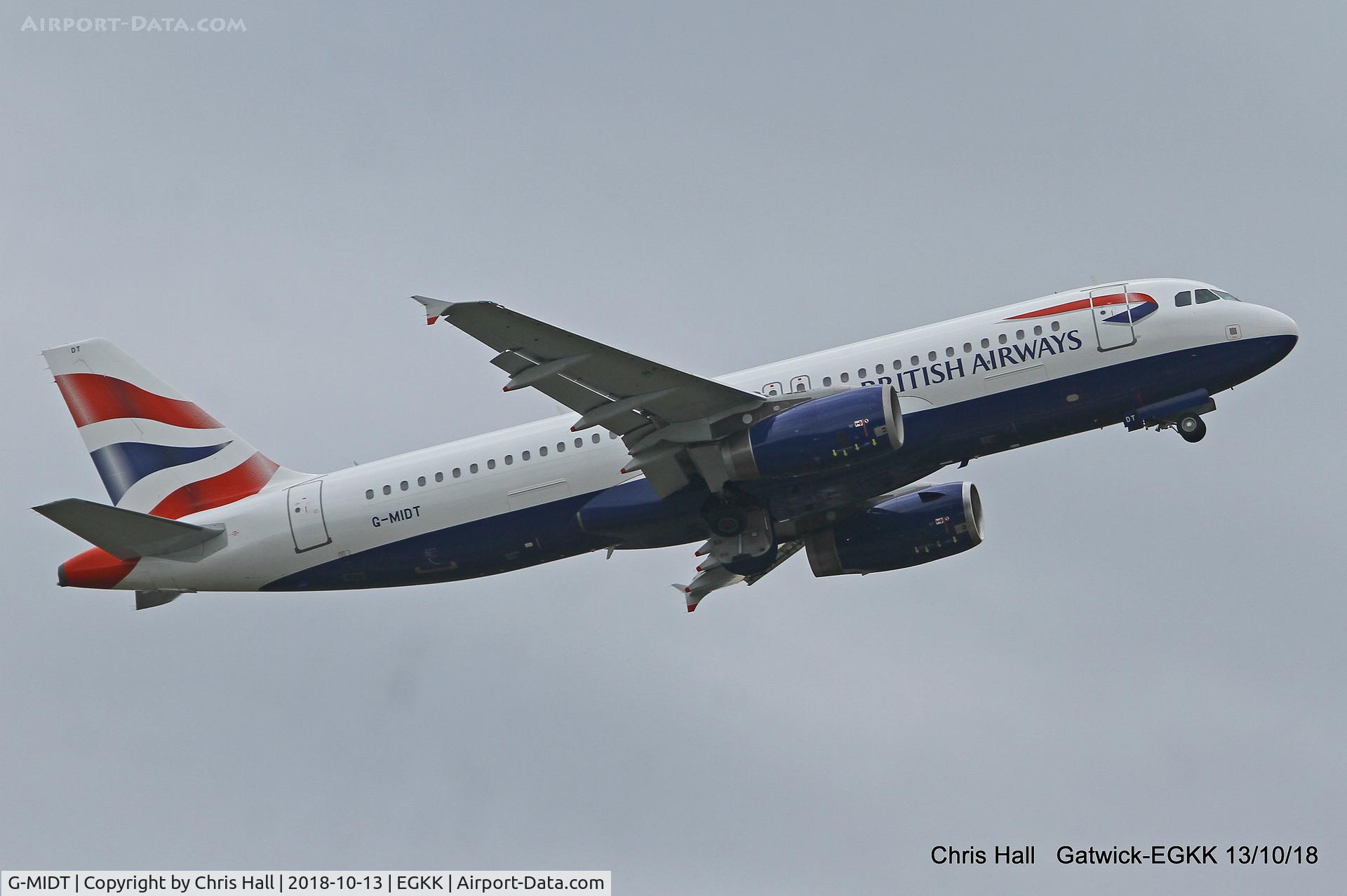 G-MIDT, 2001 Airbus A320-232 C/N 1418, Gatwick