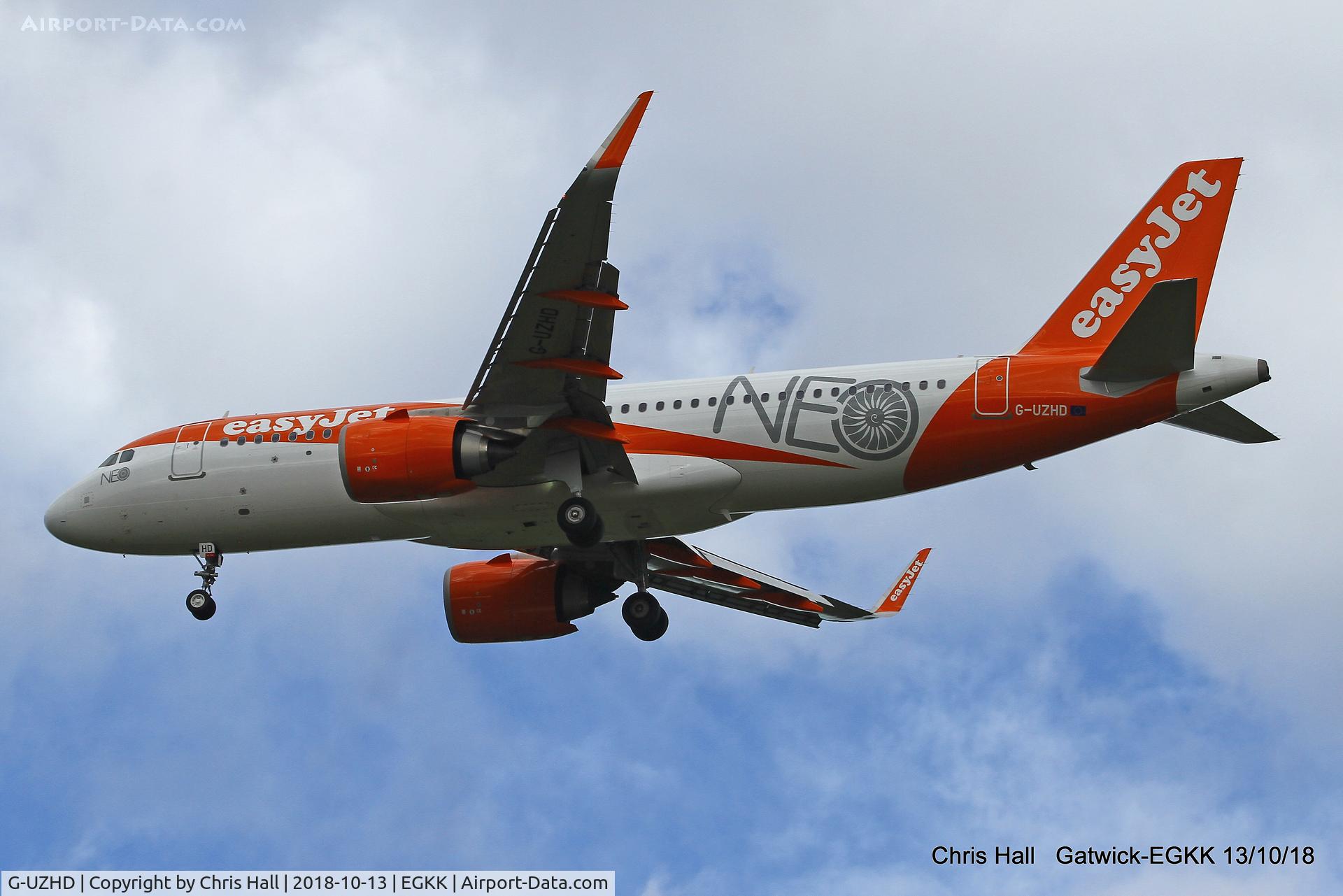 G-UZHD, 2017 Airbus A320-251NEO C/N 7841, Gatwick