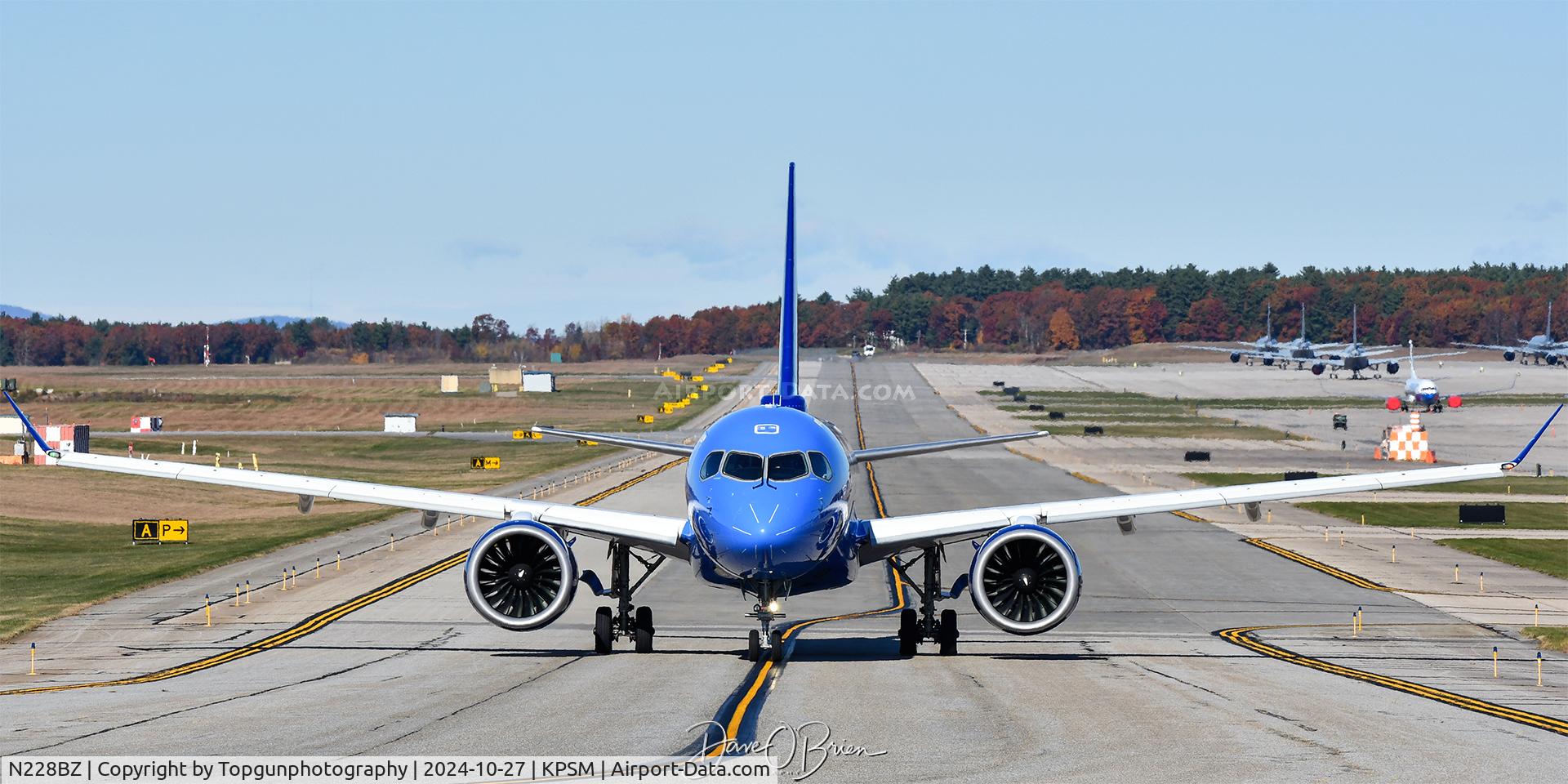 N228BZ, Airbus A220-300 C/N 55241, New Carrier working out of Pease