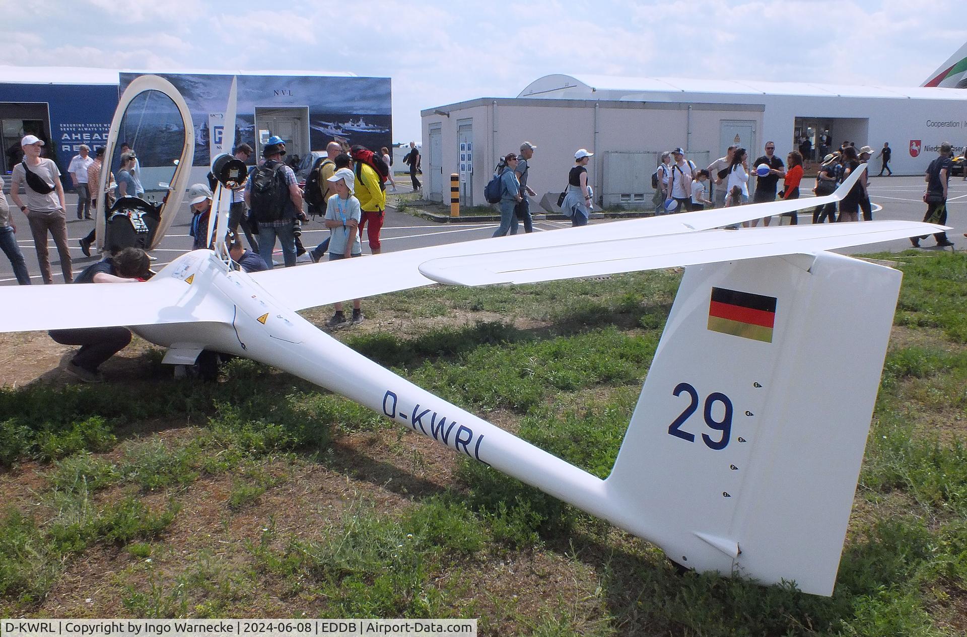 D-KWRL, Schleicher ASW-28-18E C/N 28745, Flugwissenschaftliche Vereinigung Aachen FVA-29 (Schleicher ASW-28-18E with experimental electric motor) at ILA 2024, Berlin