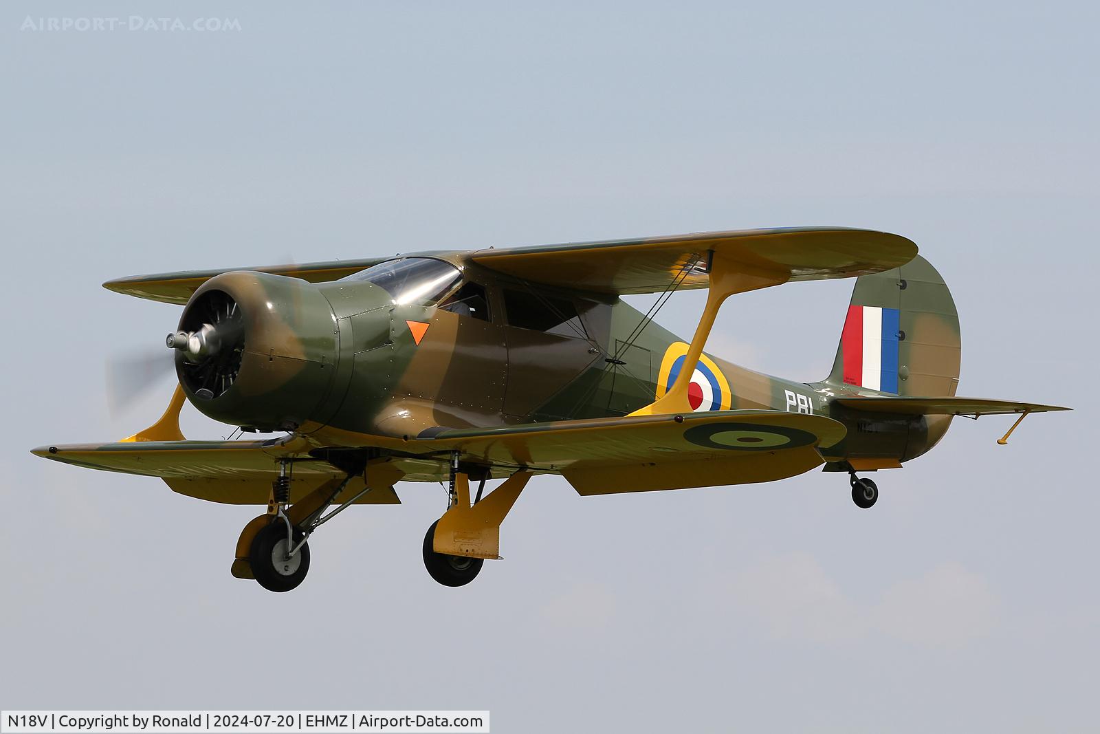 N18V, 1944 Beech D17S Staggerwing C/N 6869, at ehmz