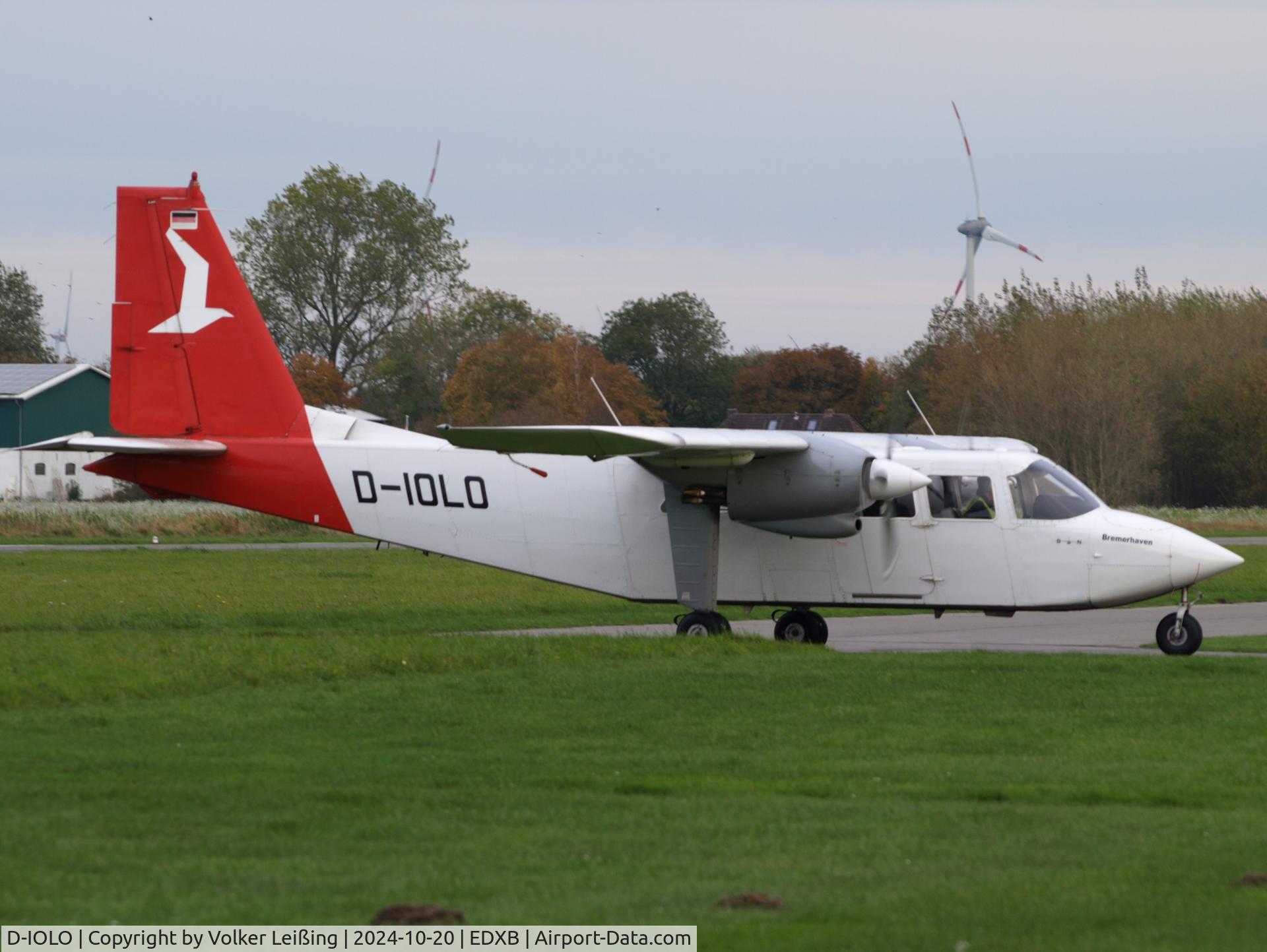 D-IOLO, 2007 Britten-Norman BN-2B-20 Islander C/N 2305, taxi to parking