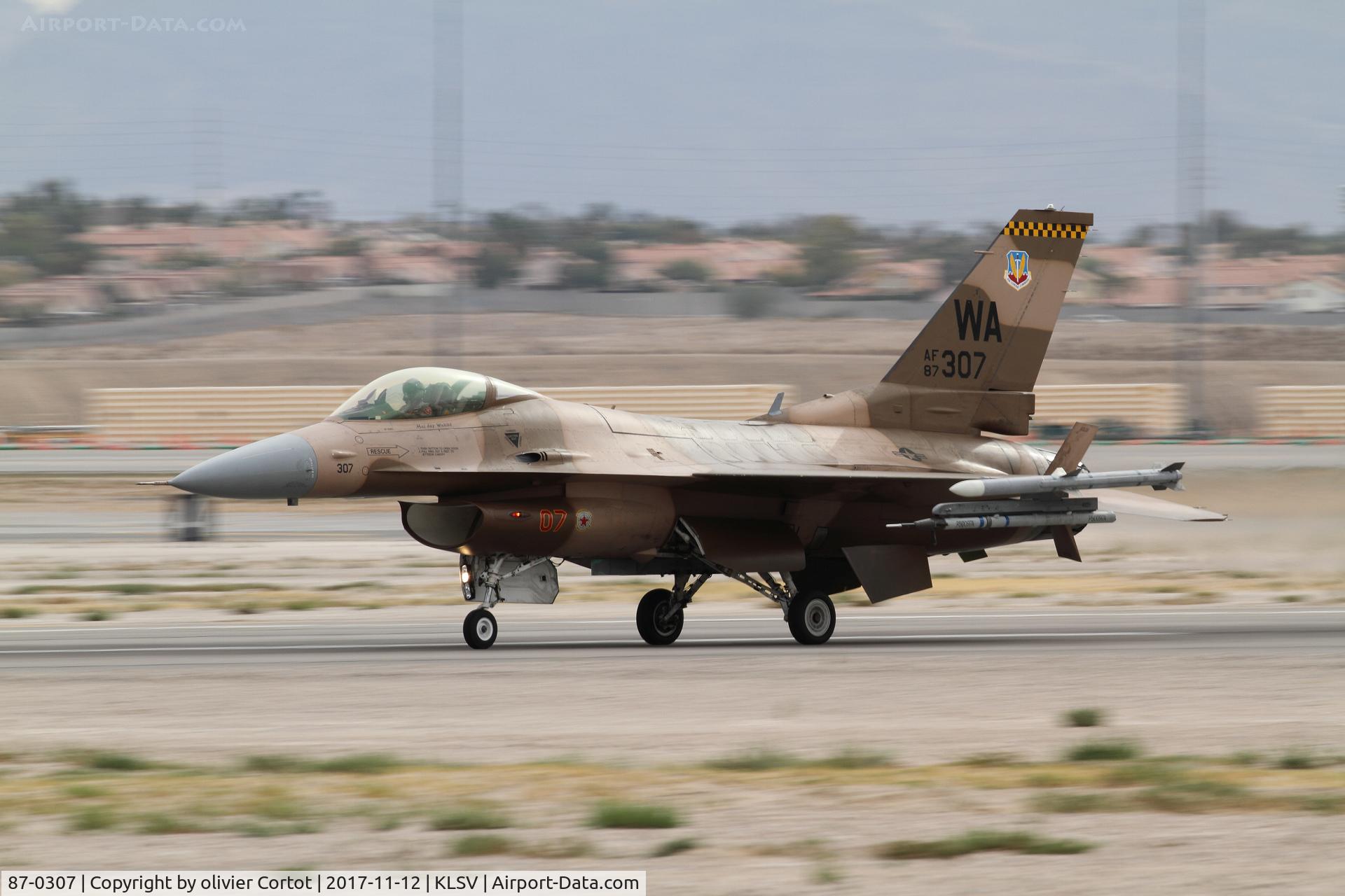 87-0307, 1987 General Dynamics F-16C Fighting Falcon C/N 5C-568, nellis 2017