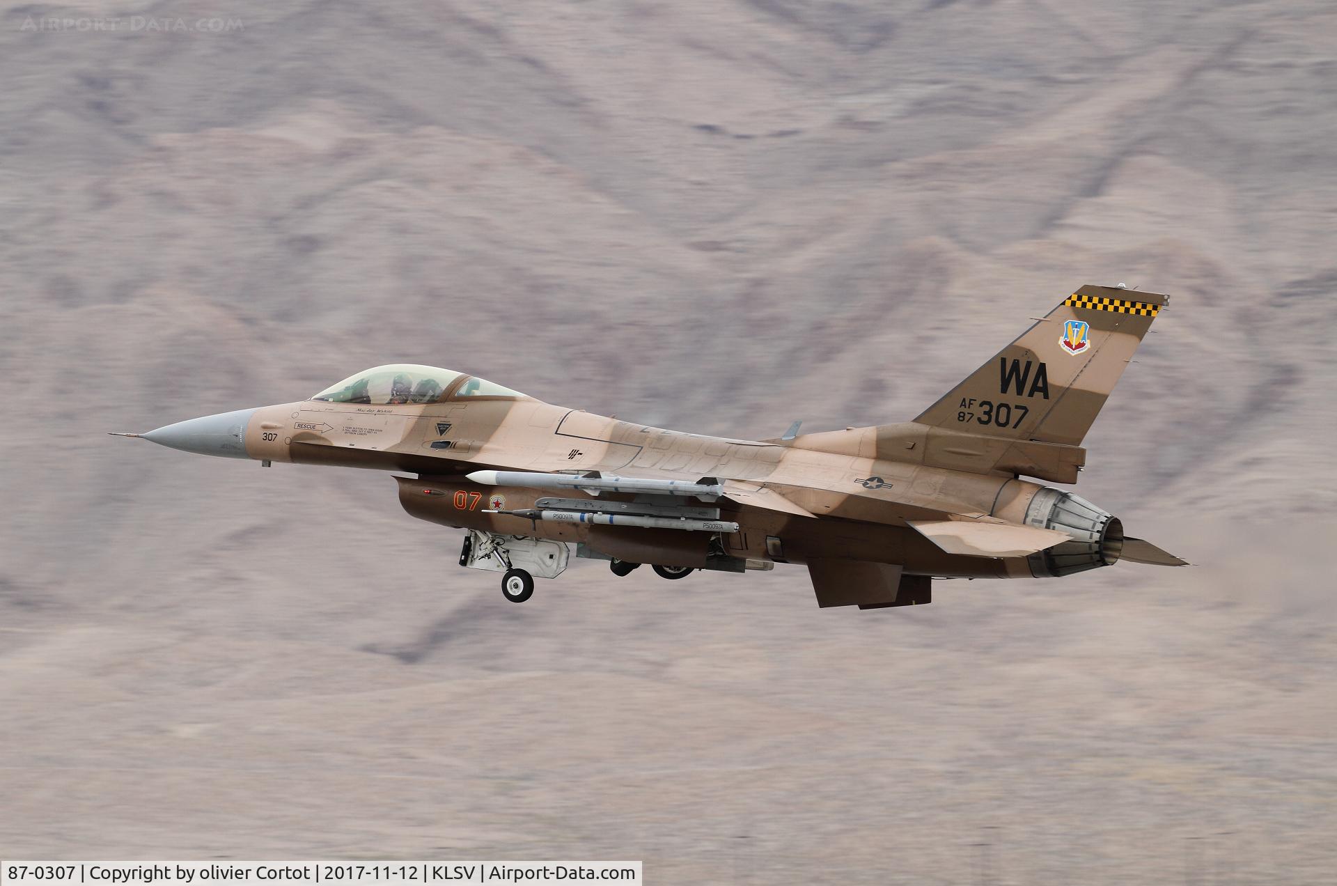 87-0307, 1987 General Dynamics F-16C Fighting Falcon C/N 5C-568, nellis 2017