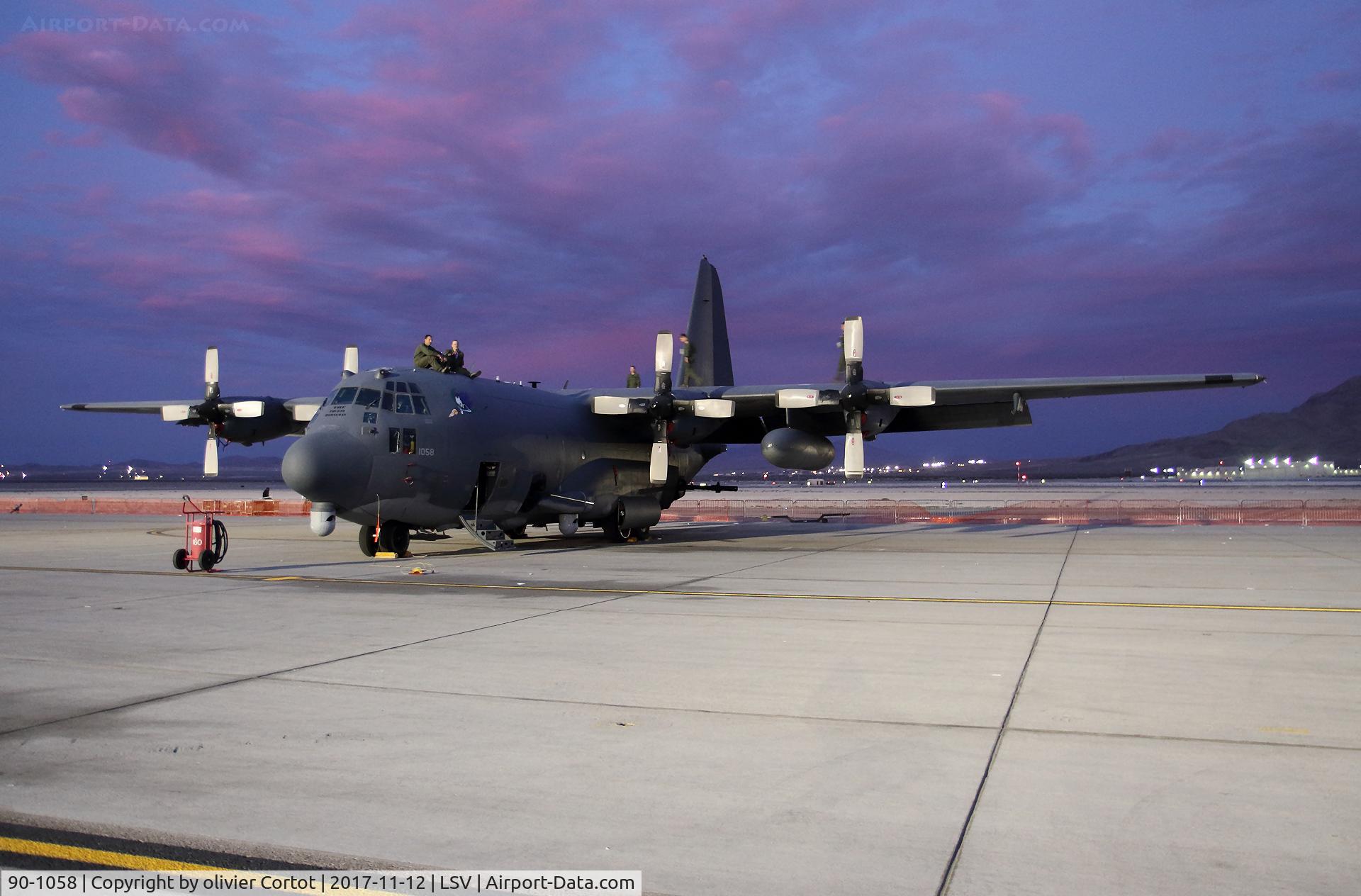 90-1058, 1990 Lockheed MC-130W Combat Spear C/N 382-5241, A night in Vegas