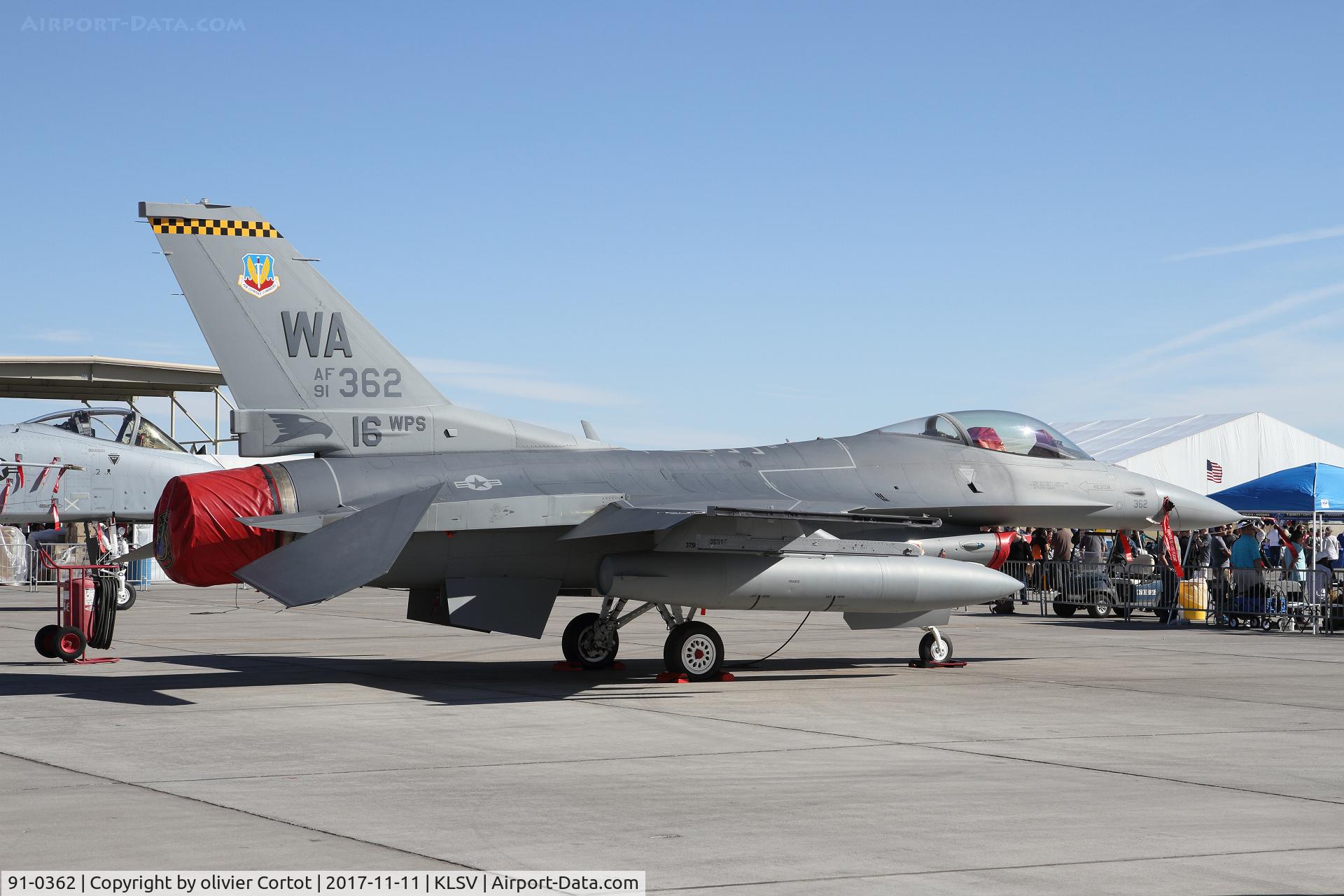 91-0362, General Dynamics F-16CM Fighting Falcon C/N CC-60, Nellis 2017 airshow