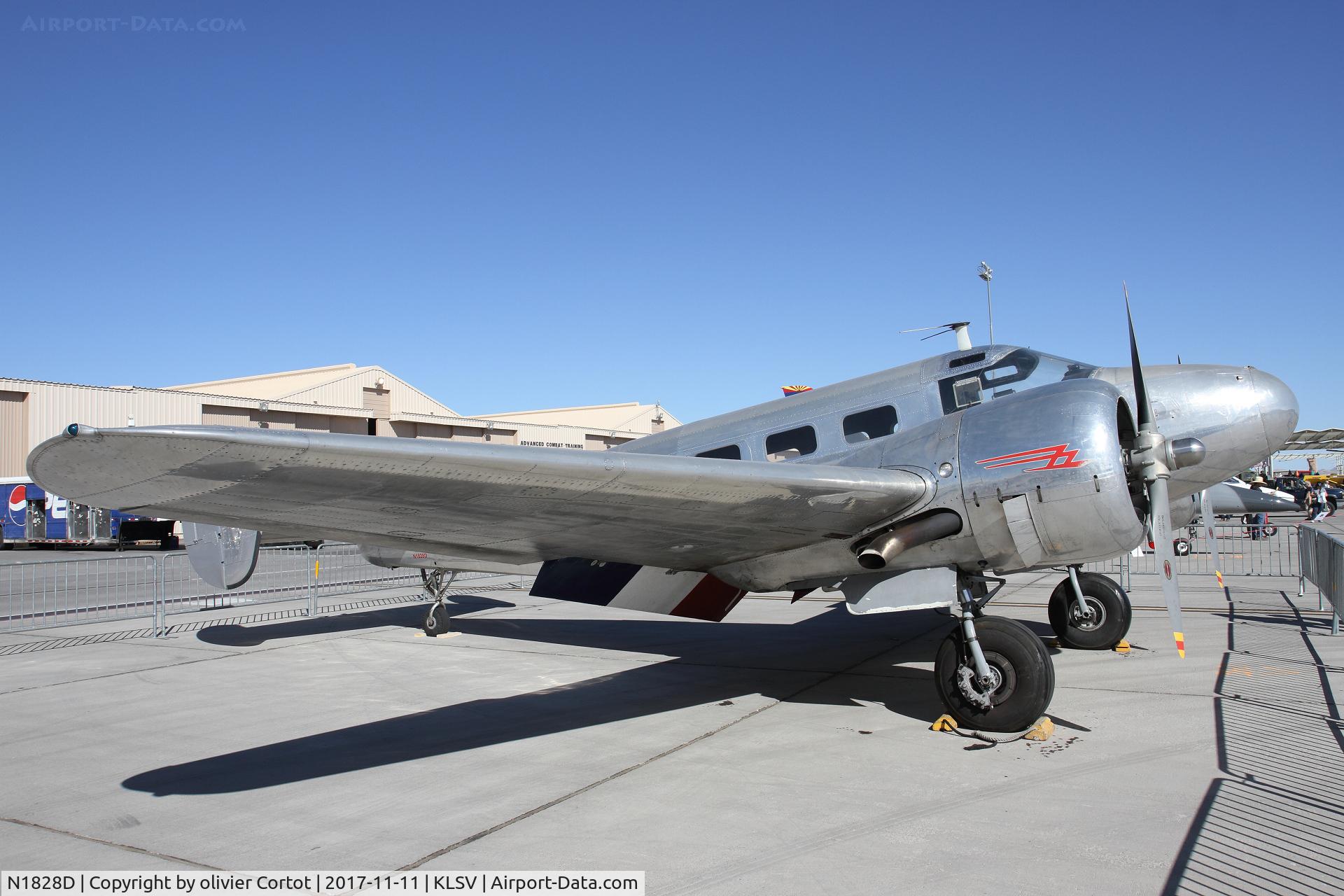 N1828D, 1952 Beech D18S C/N A-837, nellis 2017 airshow