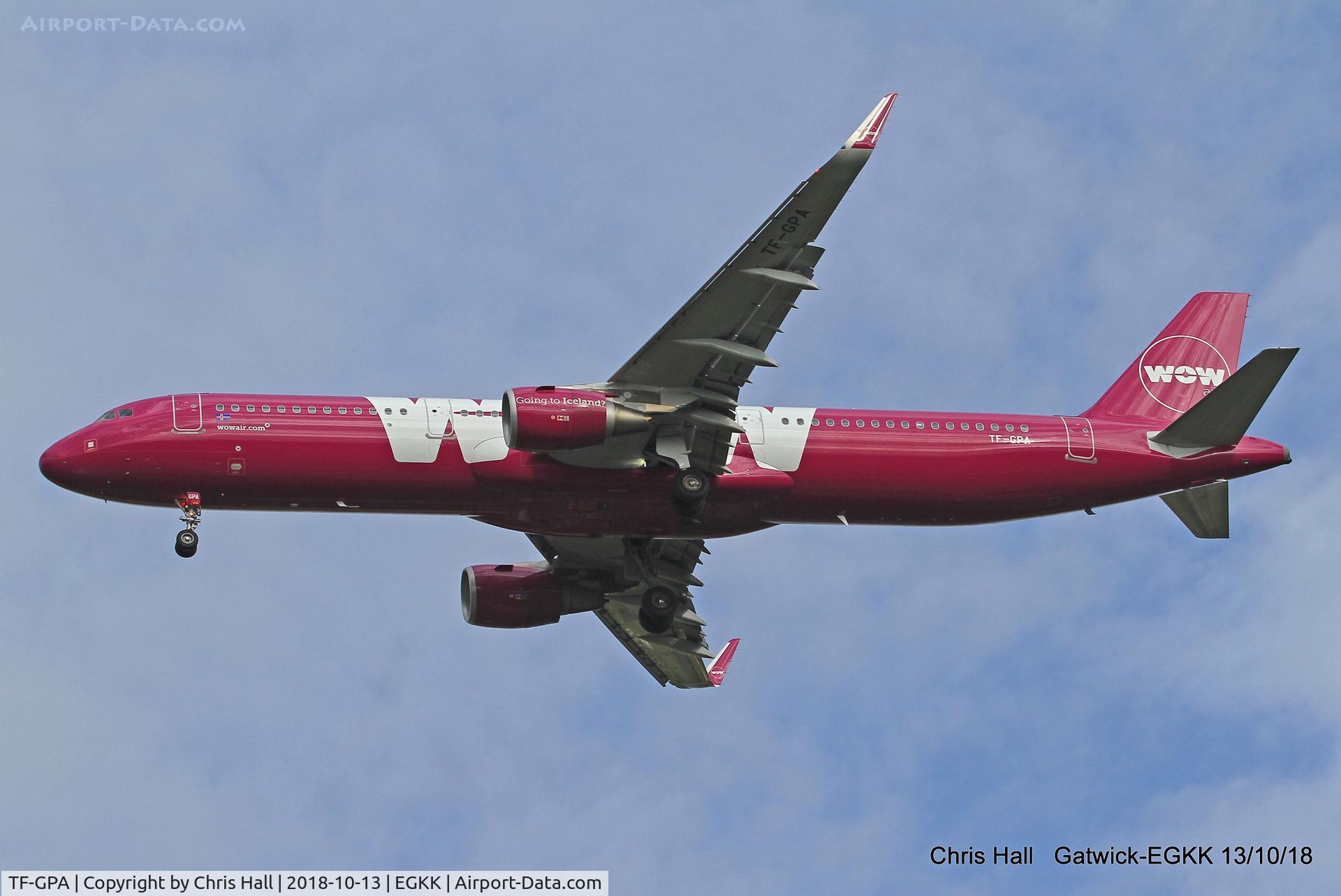 TF-GPA, 2016 Airbus A321-211 C/N 7237, Gatwick