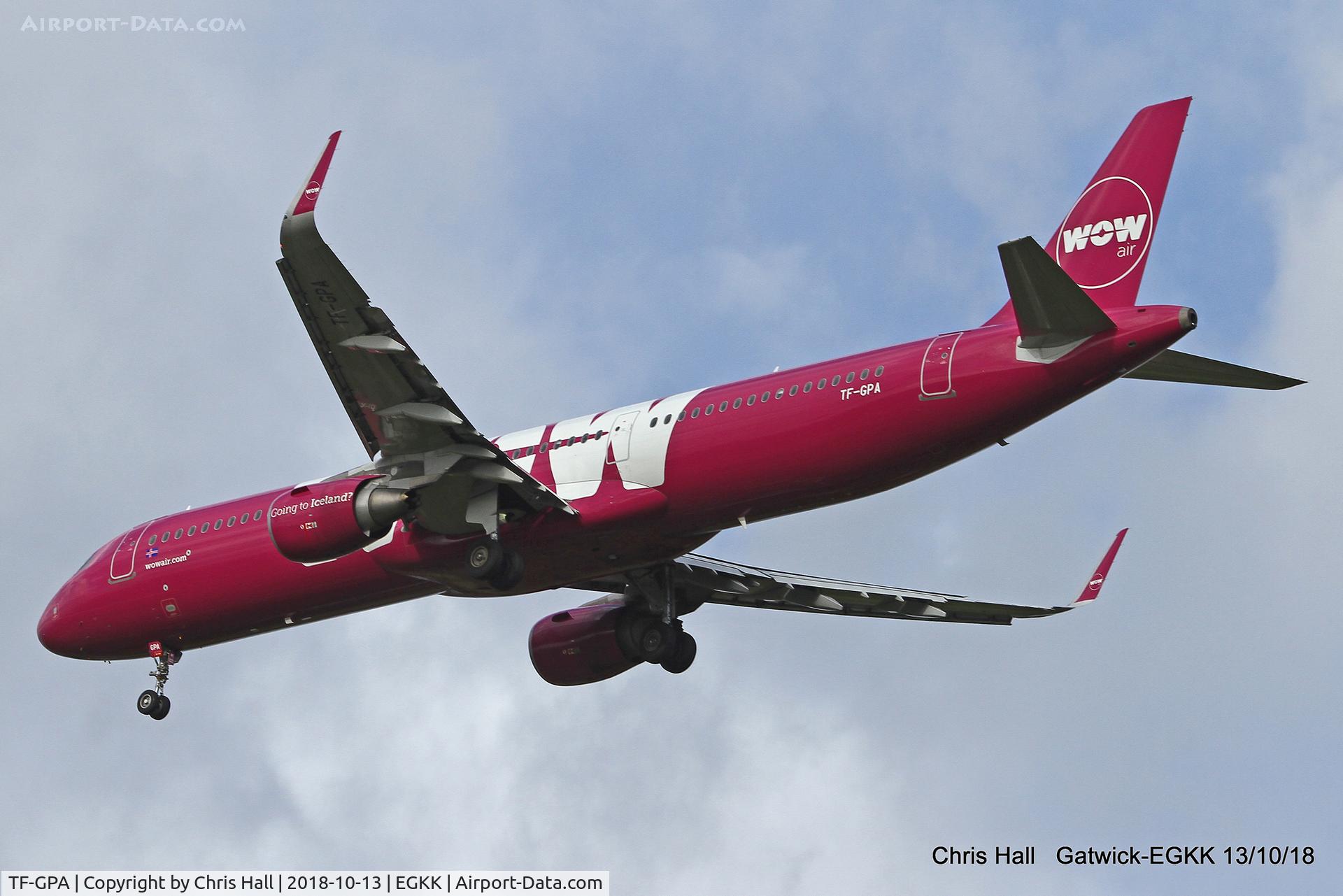 TF-GPA, 2016 Airbus A321-211 C/N 7237, Gatwick