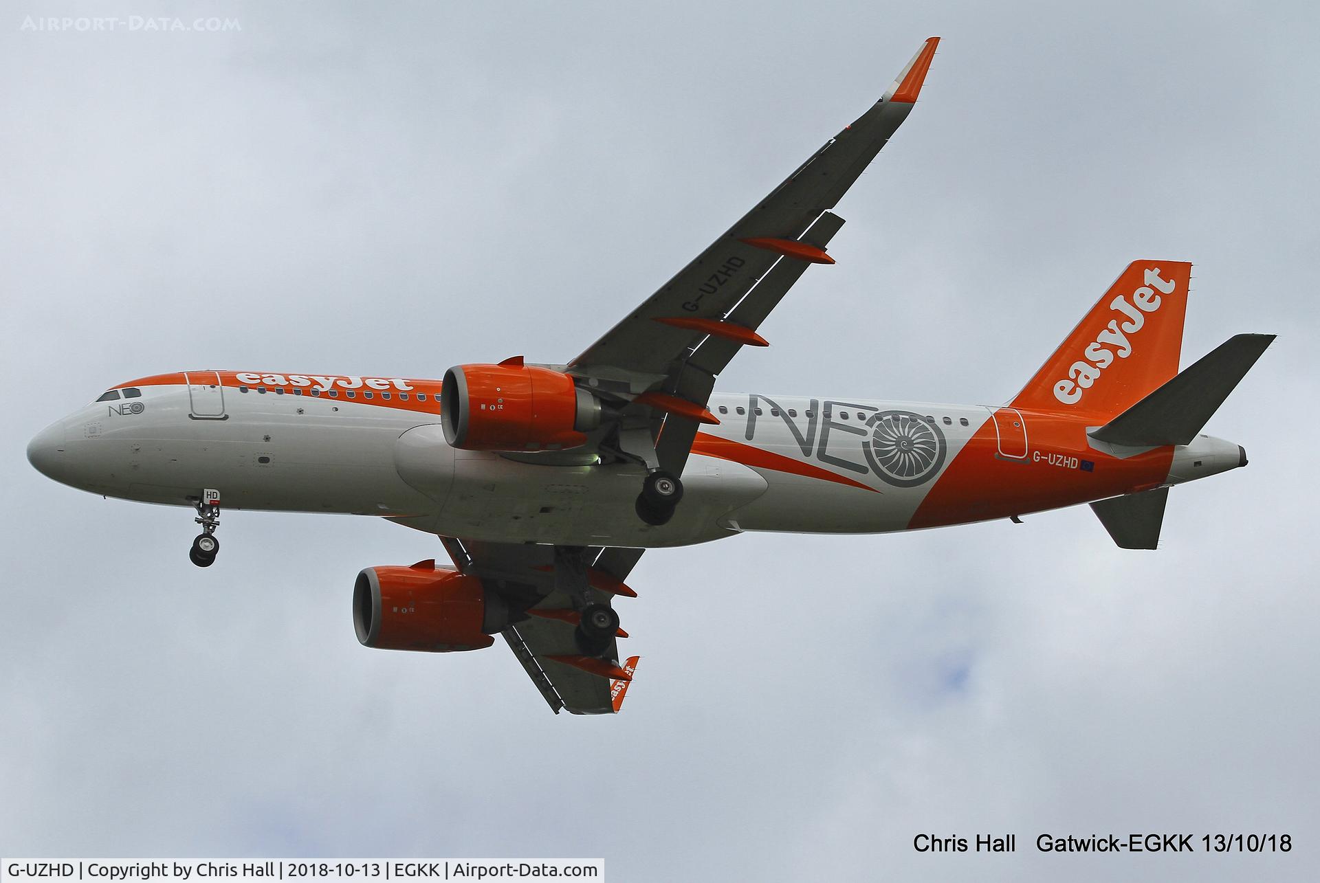 G-UZHD, 2017 Airbus A320-251NEO C/N 7841, Gatwick