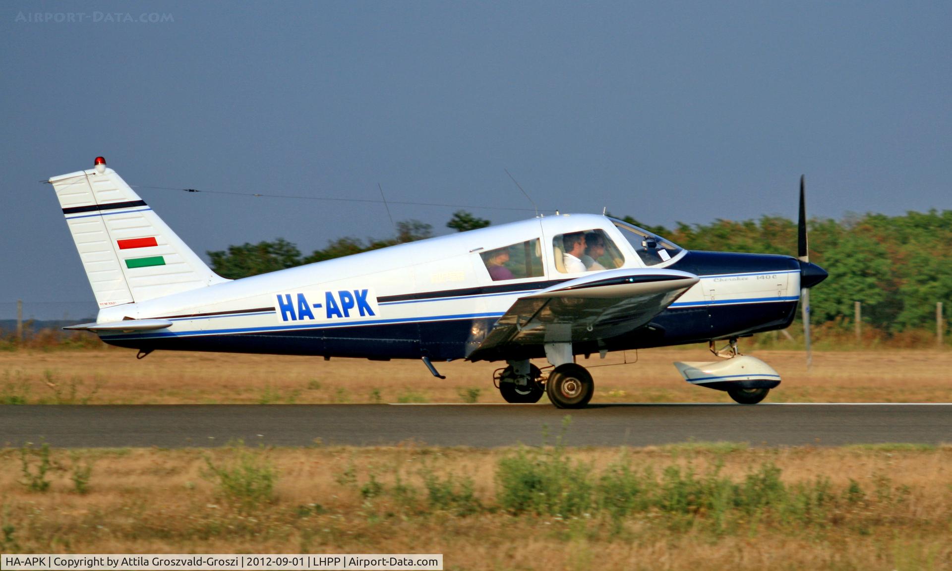HA-APK, 1970 Piper PA-28-140 Cherokee C/N 28-26700, LHPP - Pécs-Pogány Airport, Hungary