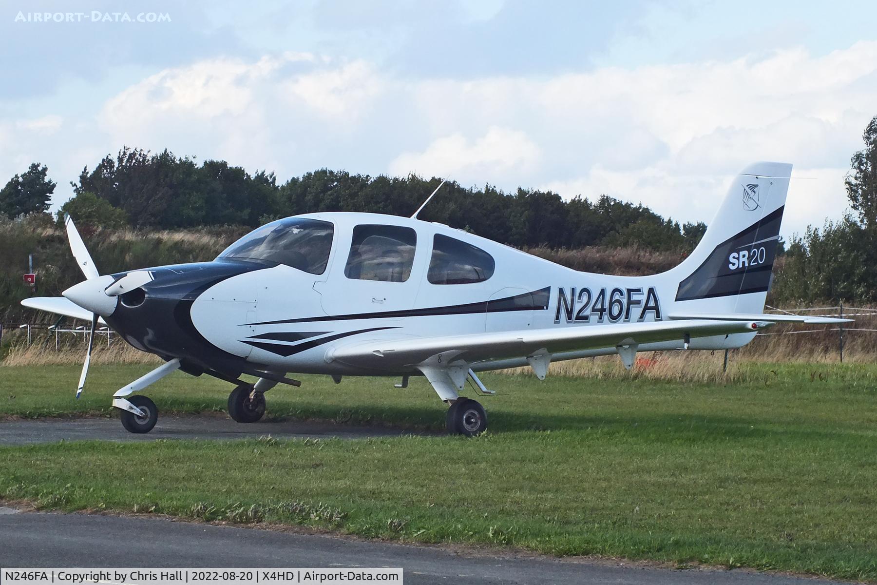 N246FA, Cirrus SR20 C/N 1153, Crossland Moor Airfield
