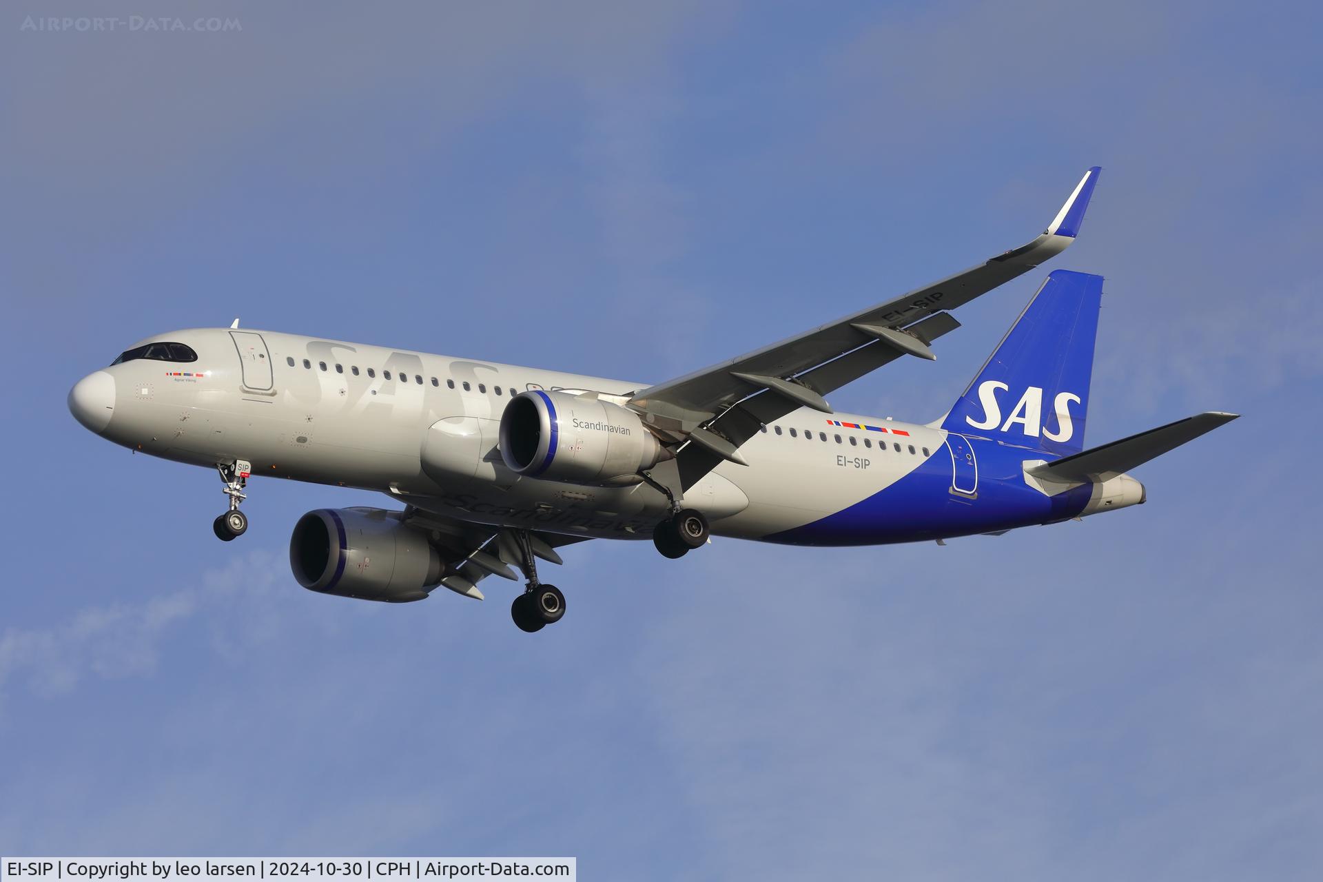 EI-SIP, 2022 Airbus A320-251N C/N 10923, Copenhagen 30.10.2024 L/D R-30