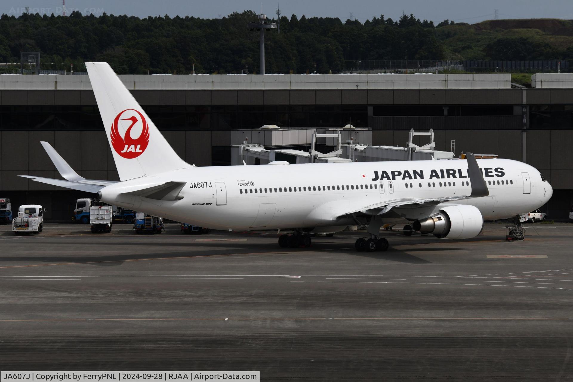 JA607J, 2003 Boeing 767-346/ER C/N 33496, JAL B763 awaiting its next flight