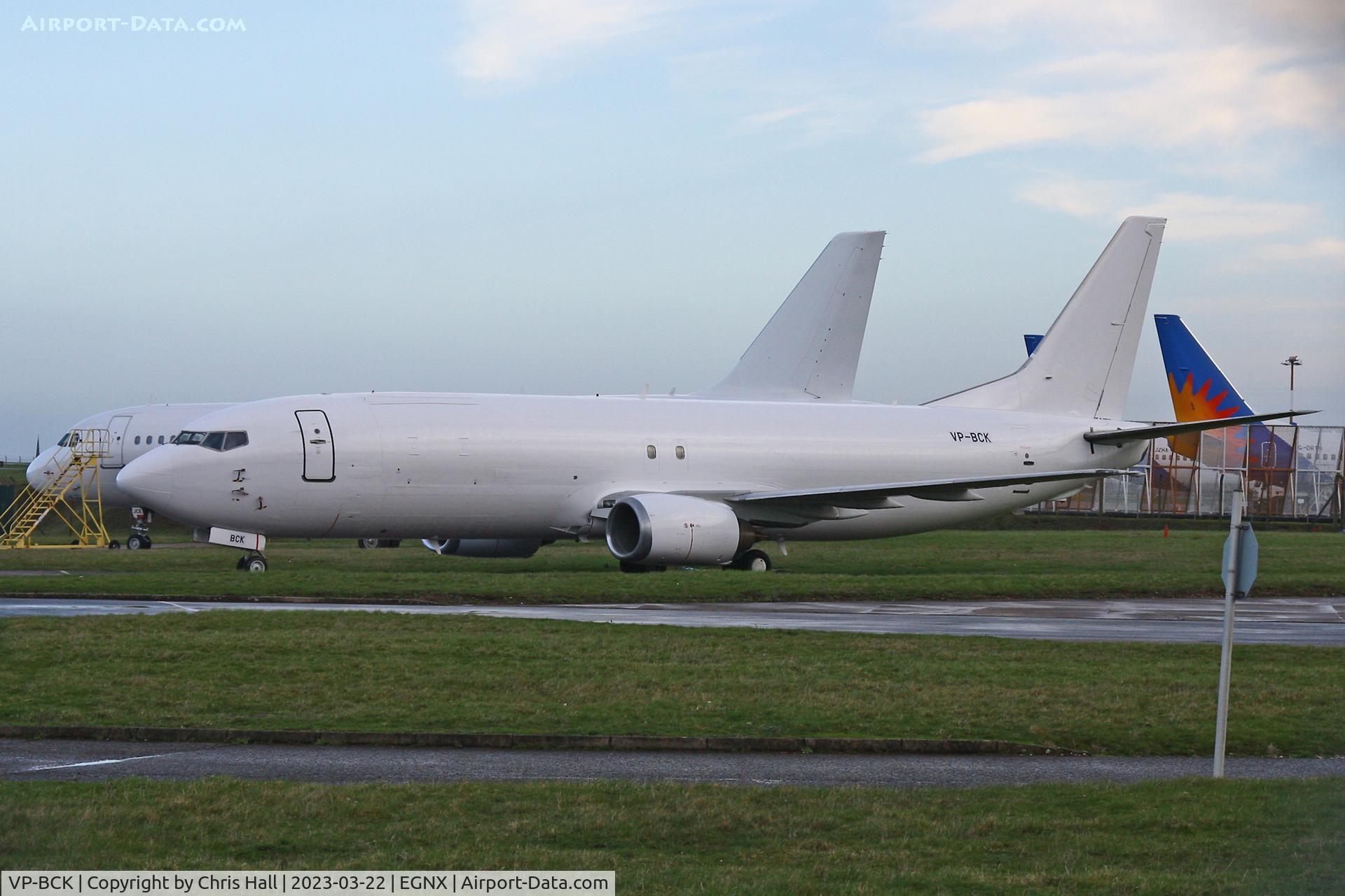 VP-BCK, 1997 Boeing 737-4Q6 C/N 28758, East Midlands