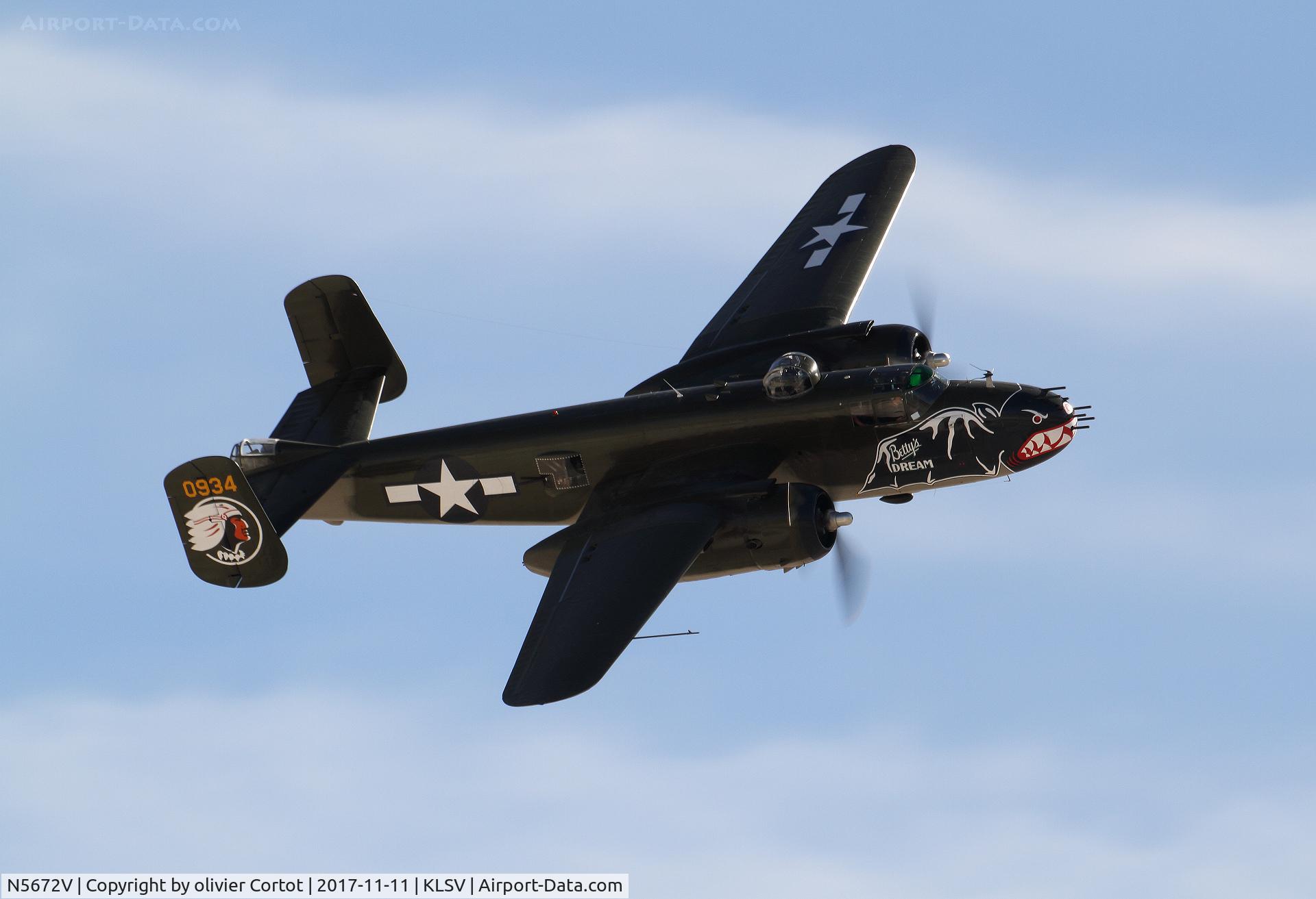 N5672V, 1945 North American B-25J Mitchell Mitchell C/N 108-47686, Nellis 2017