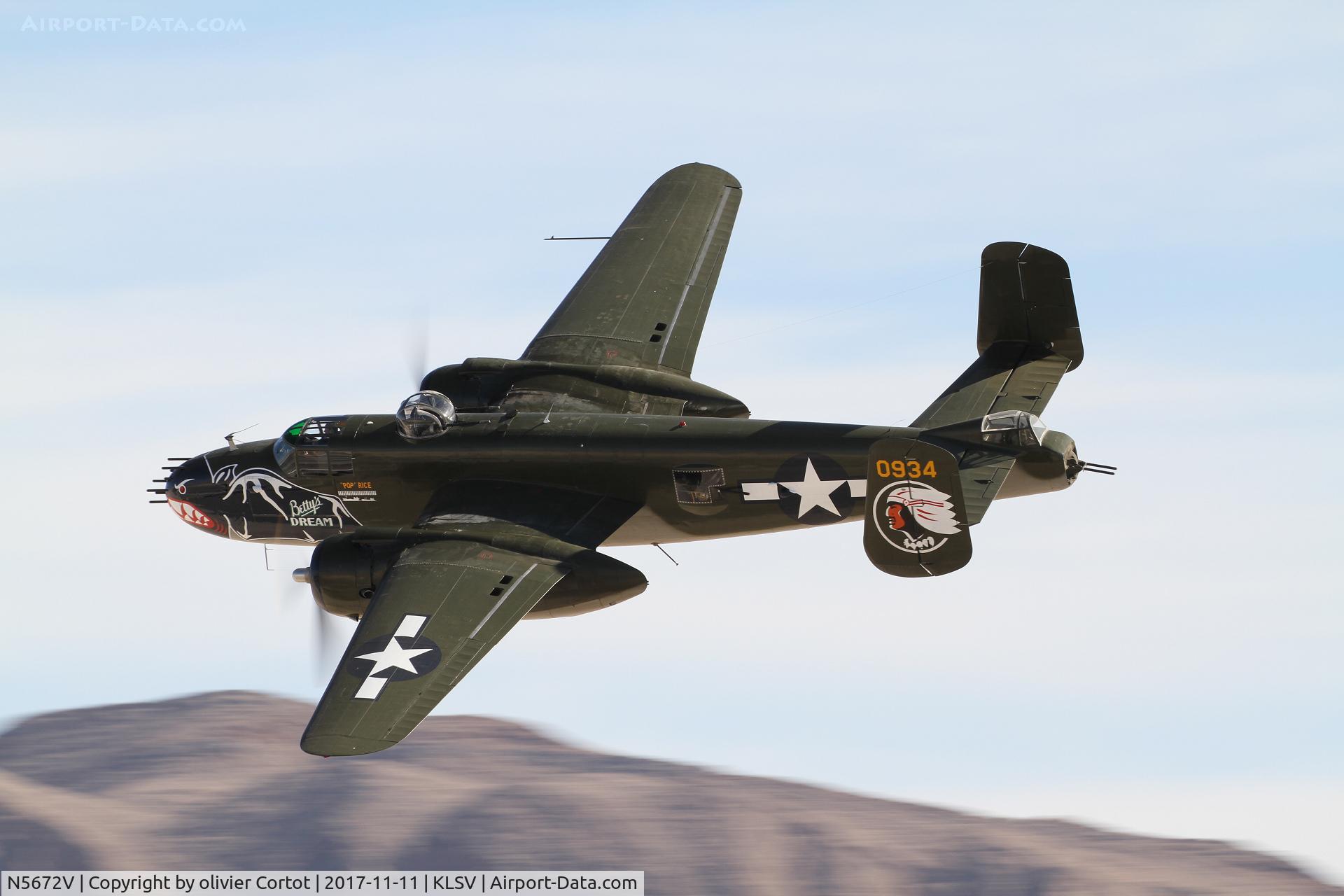 N5672V, 1945 North American B-25J Mitchell Mitchell C/N 108-47686, Nellis 2017