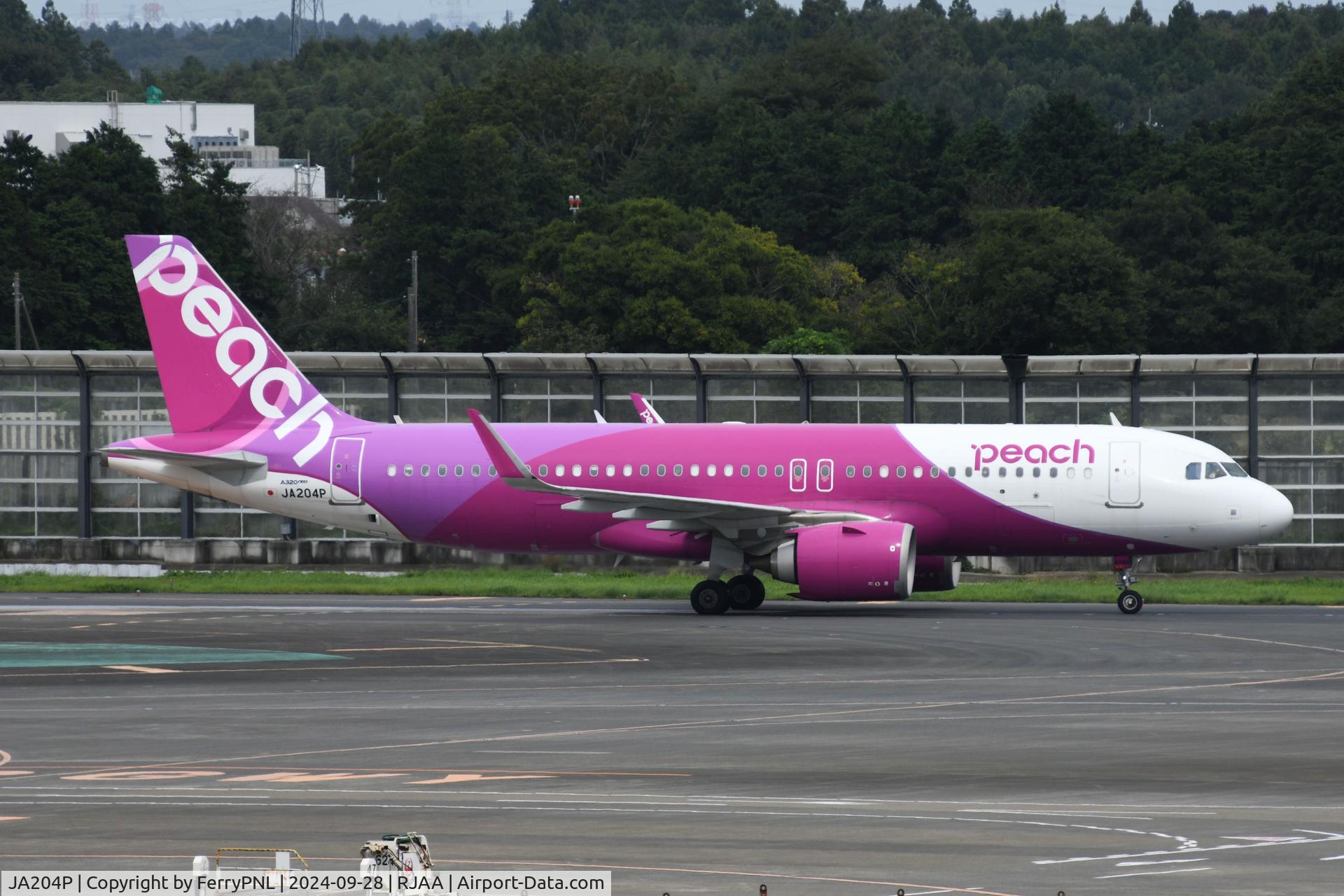 JA204P, 2020 Airbus A320-251N C/N 10392, Peach A320Neo arriving in NRT