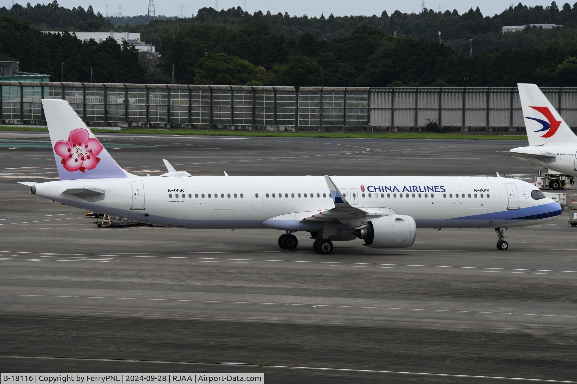 B-18116, 2024 Airbus A321-271NX C/N 11917, China Airlines A321N delivered 9 weeks before this sighting