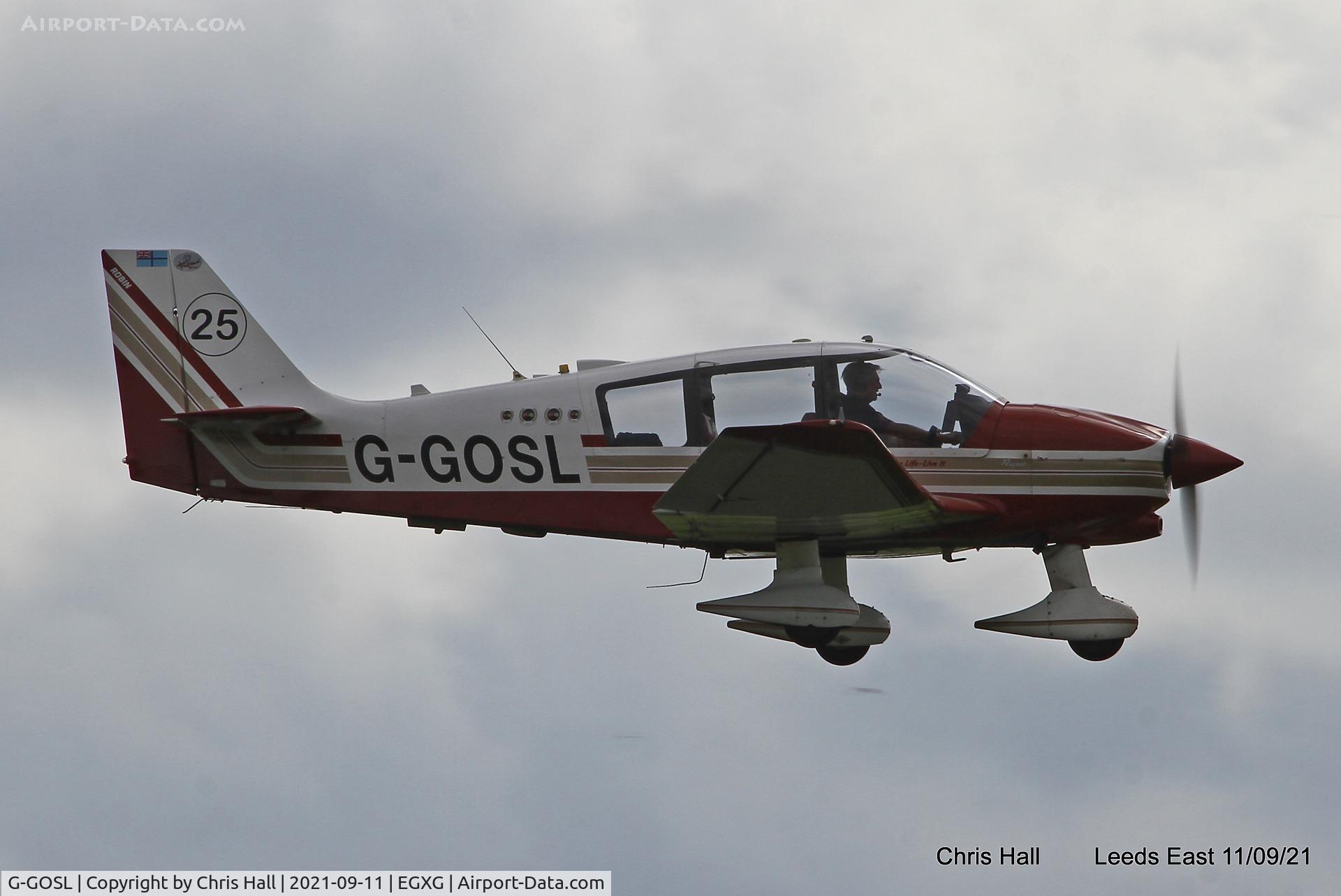 G-GOSL, 1990 Robin DR-400-180 Regent Regent C/N 1974, Royal Aero Club RRRA Air Race practice at Church Fenton - Leeds East