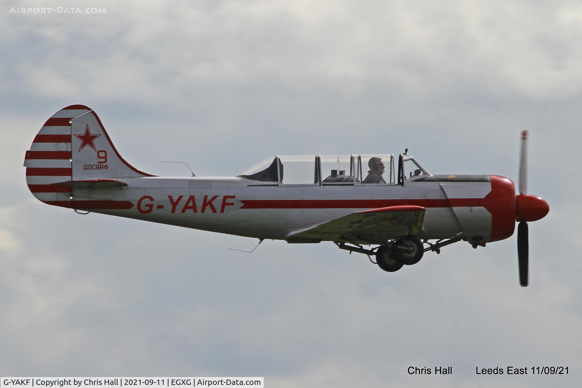 G-YAKF, 1991 Yakovlev (Aerostar) Yak-52 C/N 9111205, Royal Aero Club RRRA Air Race practice at Church Fenton - Leeds East