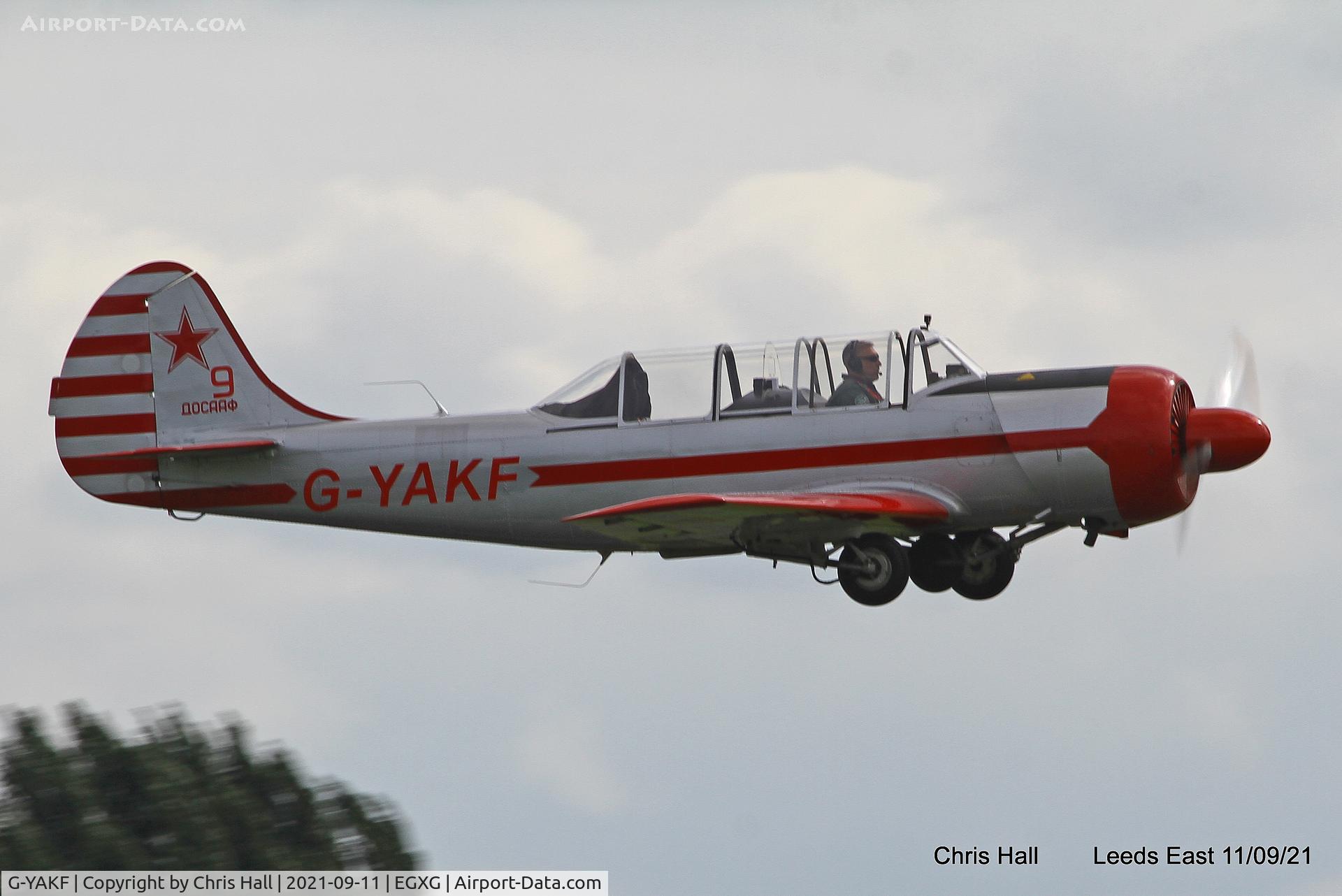 G-YAKF, 1991 Yakovlev (Aerostar) Yak-52 C/N 9111205, Royal Aero Club RRRA Air Race practice at Church Fenton - Leeds East