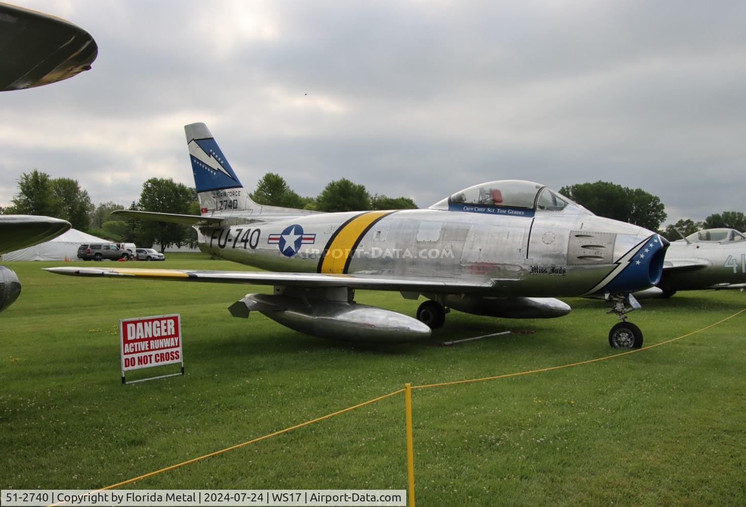 51-2740, 1951 North American F-86E Sabre C/N 172-23, F-86 zx