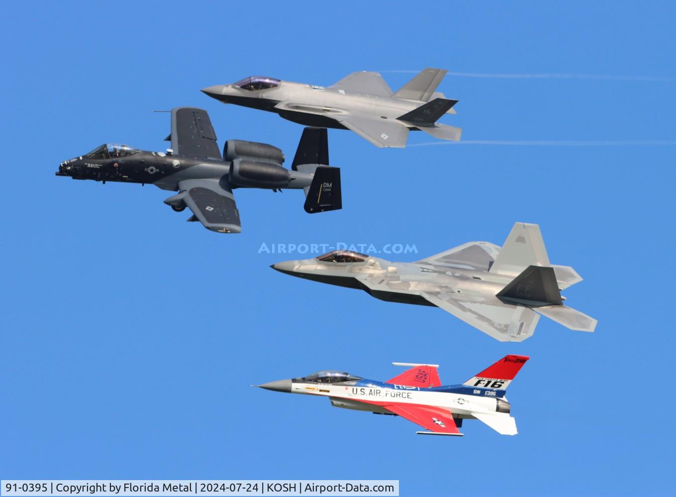 91-0395, 1991 General Dynamics F-16CM Fighting Falcon C/N CC-93, 4 ship heritage flight zx