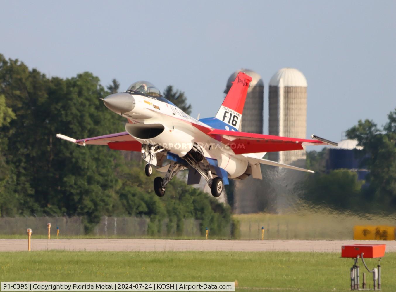 91-0395, 1991 General Dynamics F-16CM Fighting Falcon C/N CC-93, OSH 2024 zx