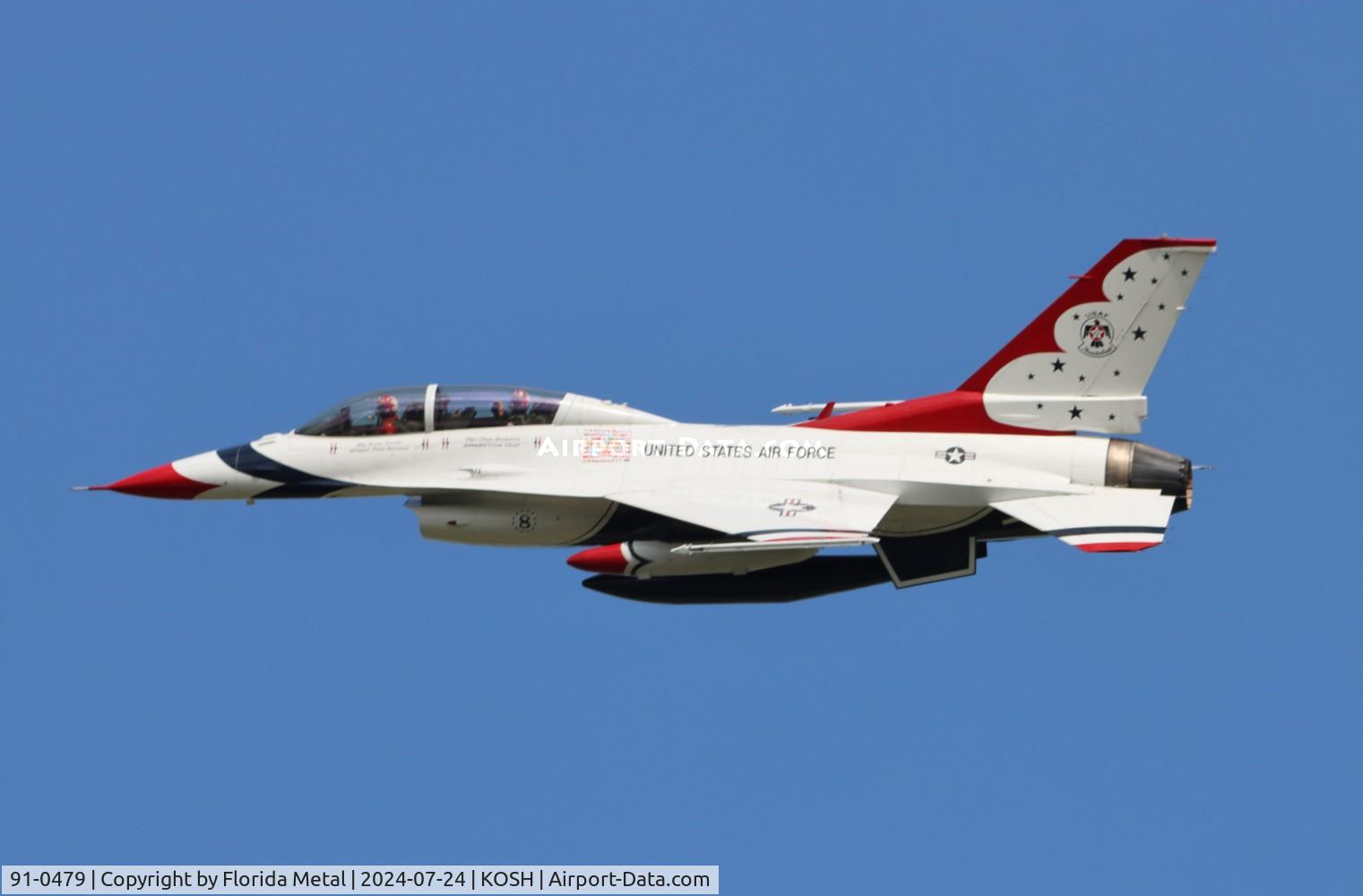 91-0479, 1991 General Dynamics F-16D Fighting Falcon C/N CD-34, Thunderbirds F-16D zx