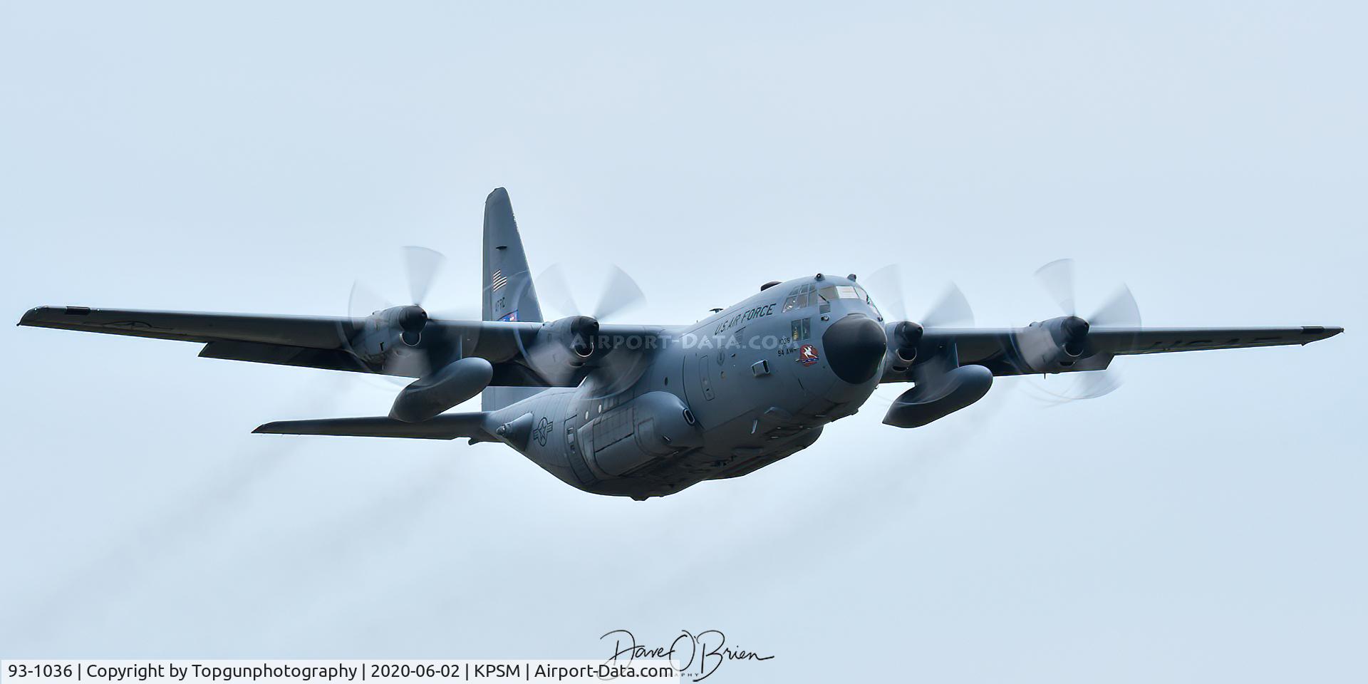 93-1036, 1994 Lockheed C-130H Hercules C/N 382-5368, REACH106 lifting off RW34