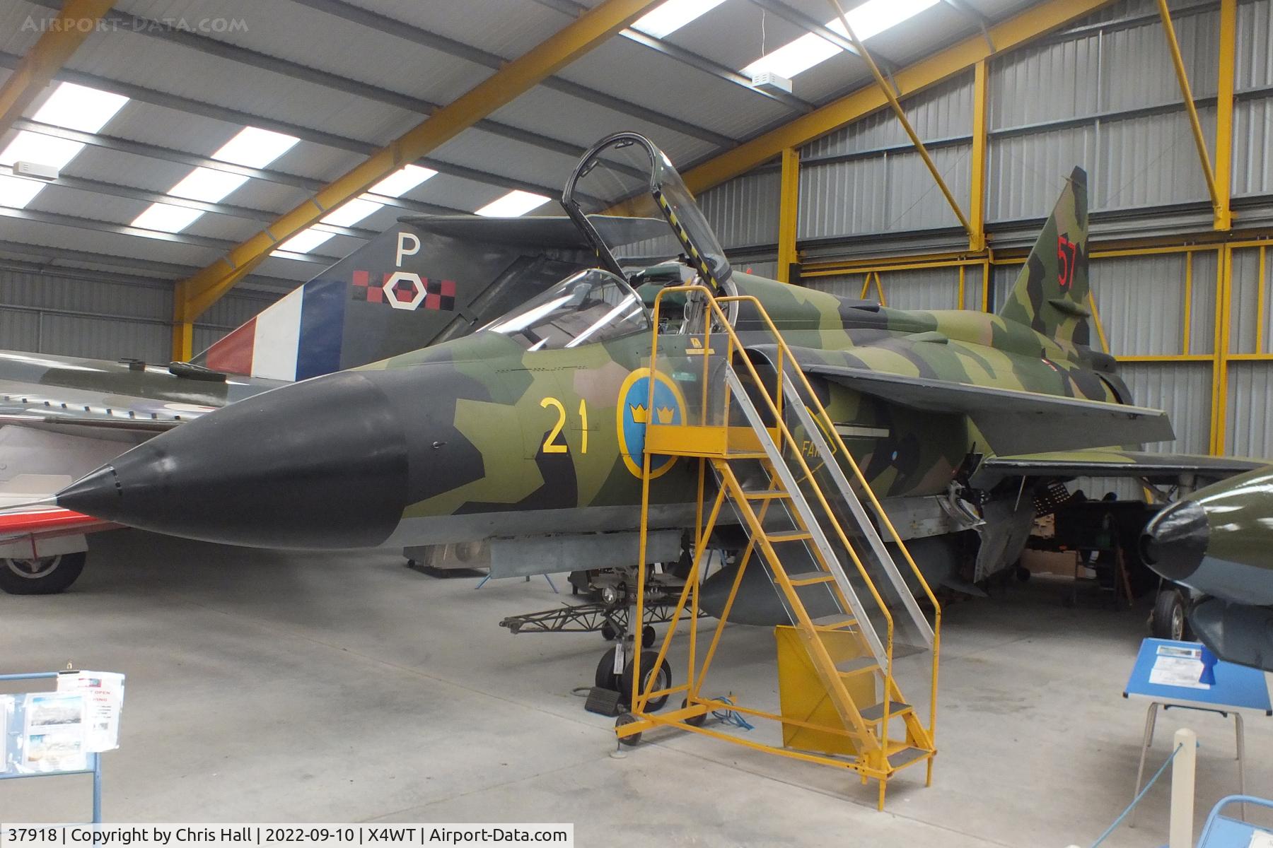 37918, Saab AJSH 37 Viggen C/N 37918, Newark Air Museum