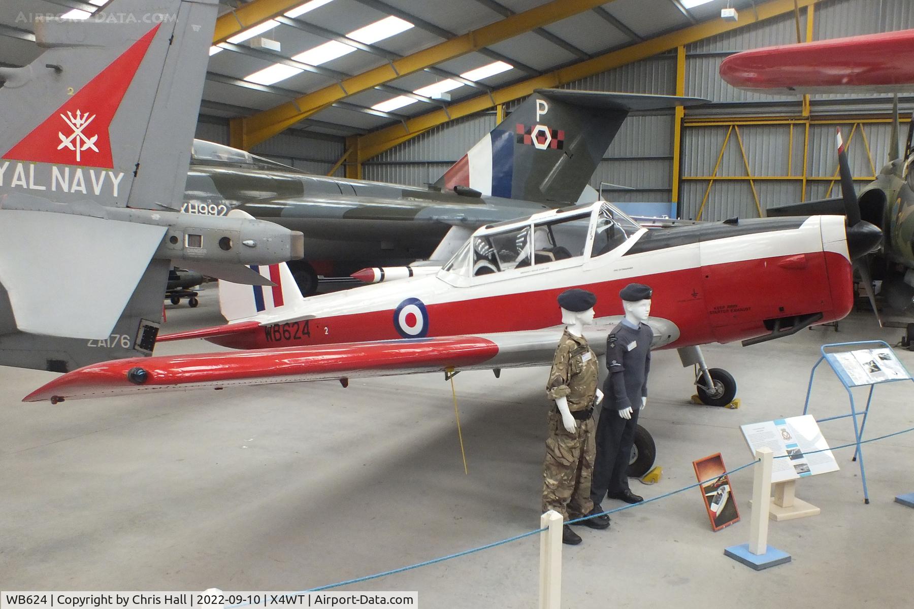 WB624, 1950 De Havilland DHC-1 Chipmunk T.10 C/N C1/0065, Newark Air Museum