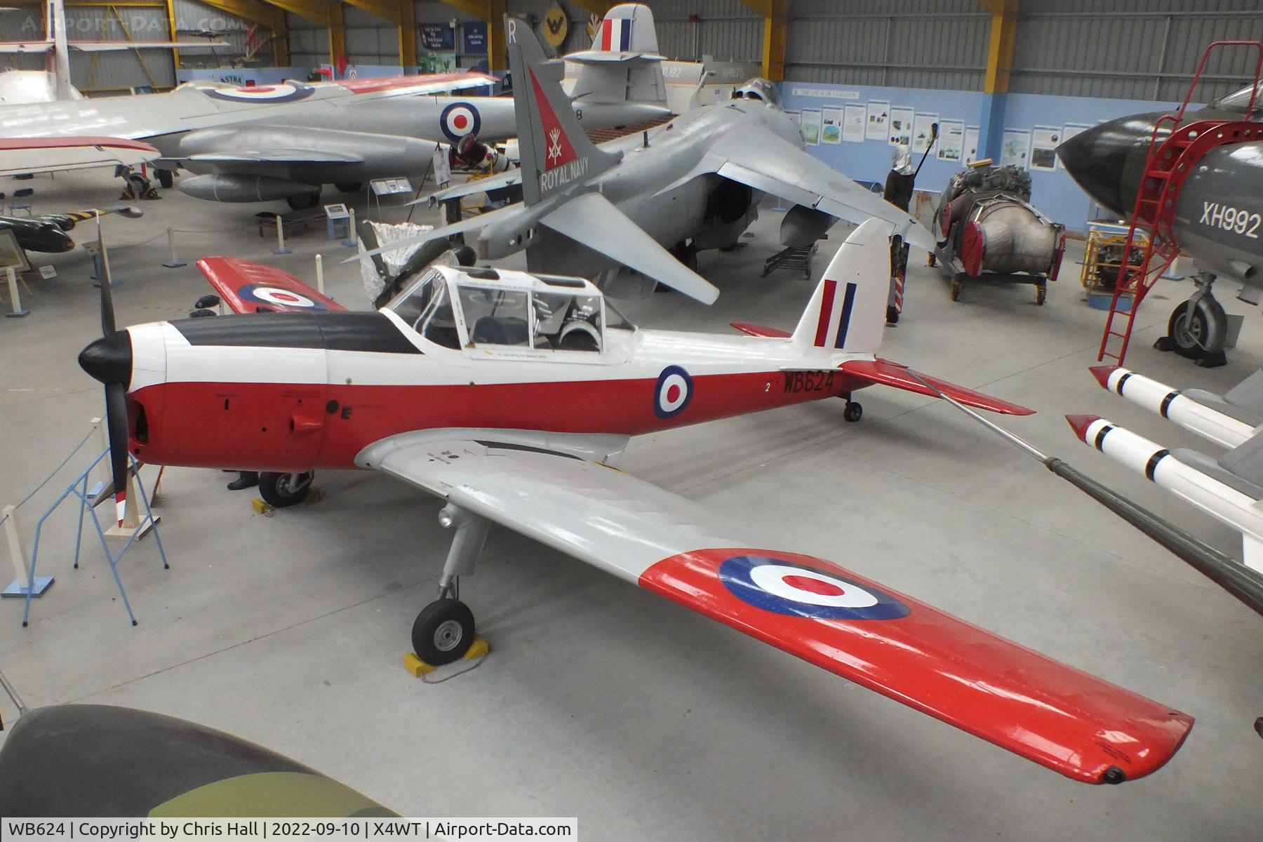 WB624, 1950 De Havilland DHC-1 Chipmunk T.10 C/N C1/0065, Newark Air Museum