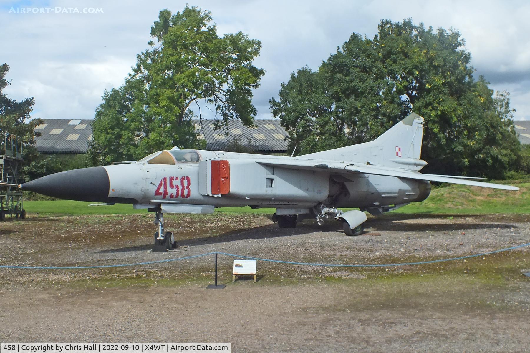 458, Mikoyan-Gurevich MiG-23ML C/N 024003607, Newark Air Museum