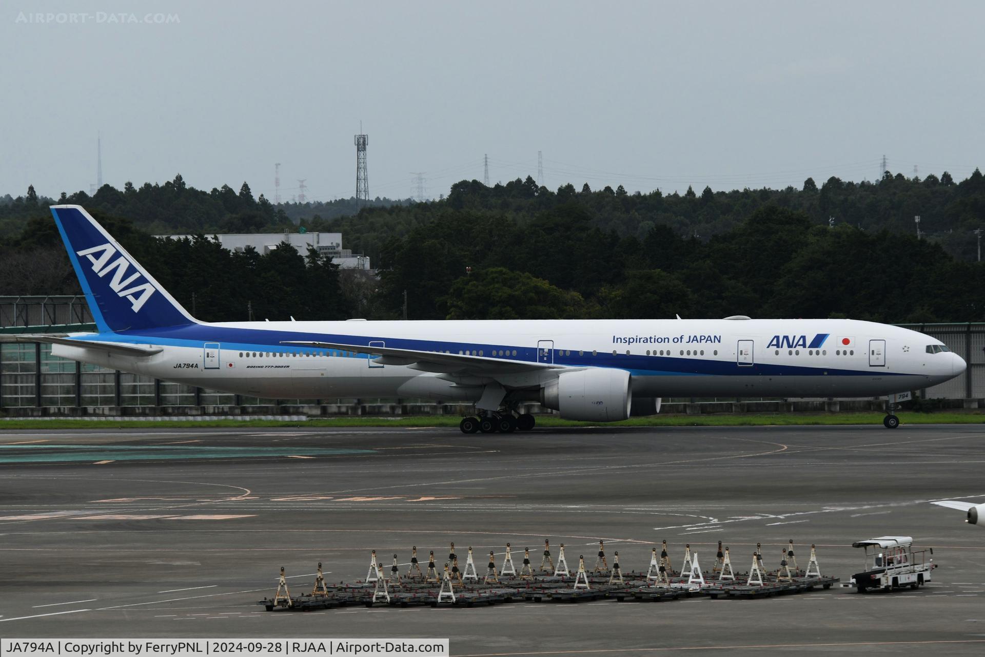 JA794A, 2019 Boeing 777-300/ER C/N 61513, B773 of ANA arriving in NRT