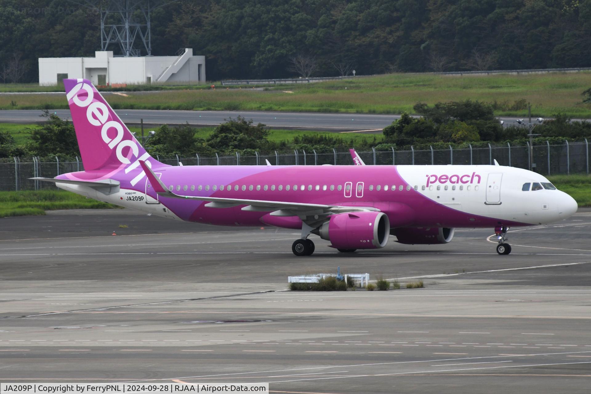 JA209P, 2022 Airbus A320-251N C/N 11024, NRT is one of the bases for Peach A320's
