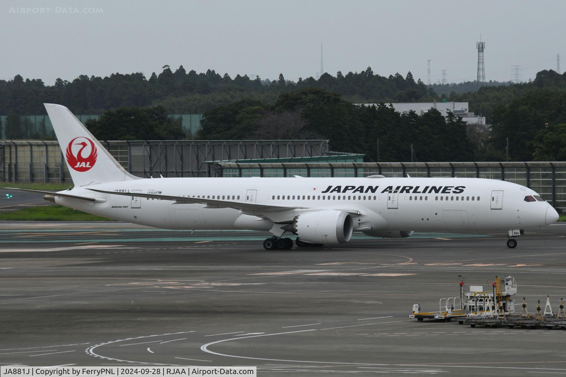 JA881J, 2021 Boeing 787-9 Dreamliner Dreamliner C/N 66514, Arrival of Japan Airlines B789