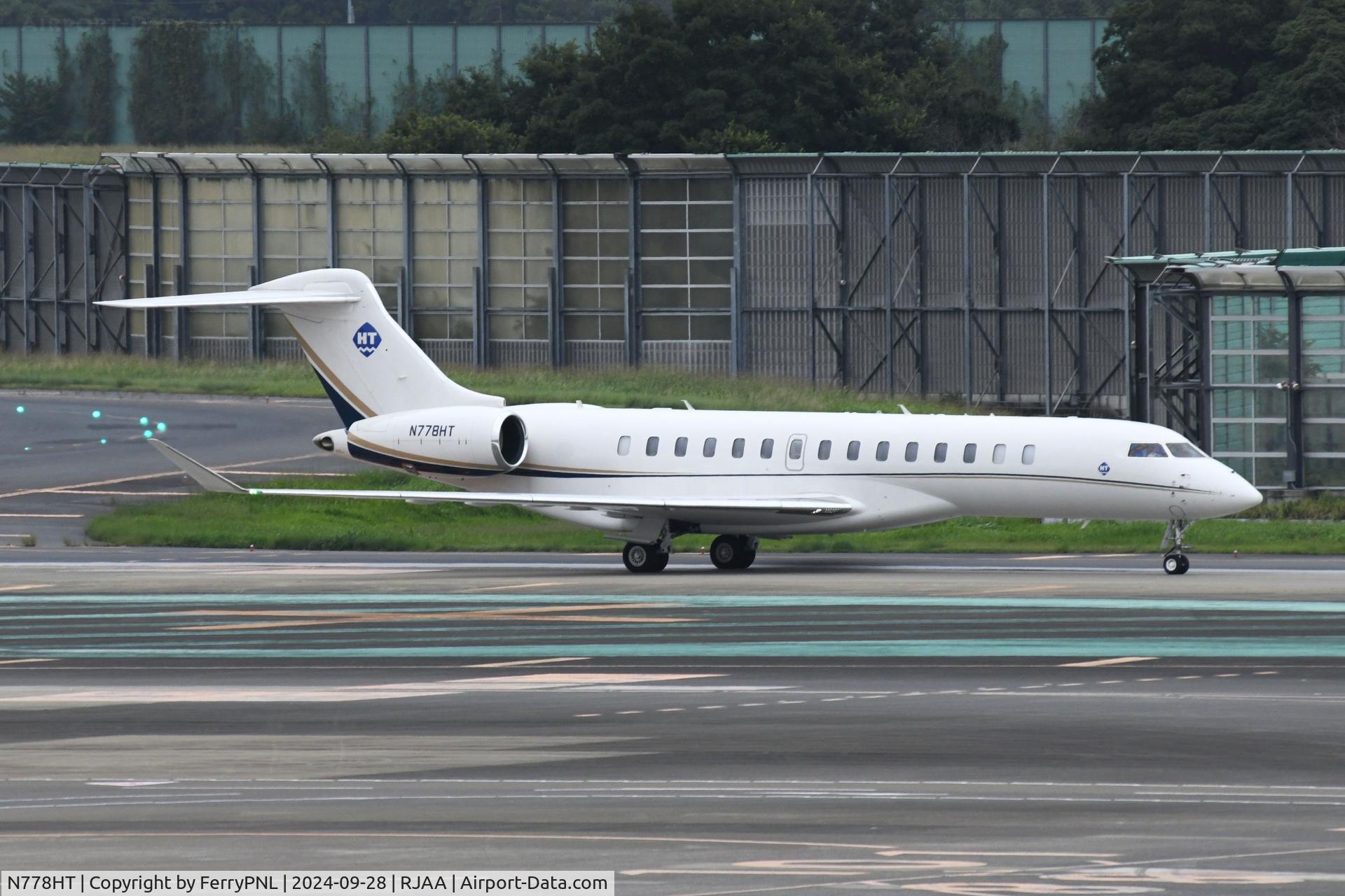 N778HT, 2023 Bombardier Global 7500 C/N 70158, Arrival of a Global 7500
