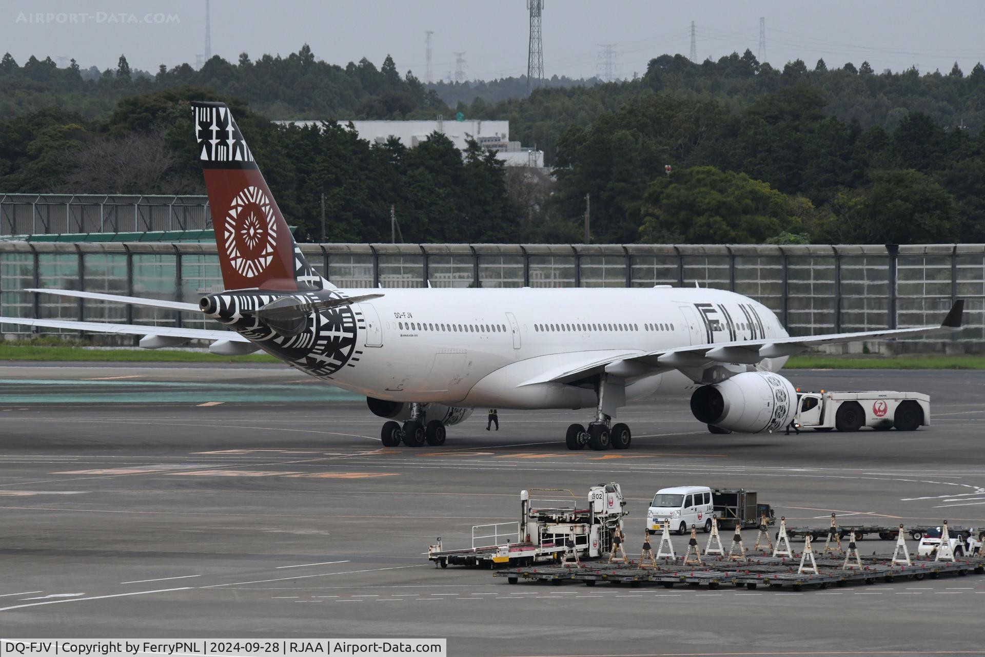 DQ-FJV, 2013 Airbus A330-243 C/N 1465, Fiji A332 pushed back for its flight