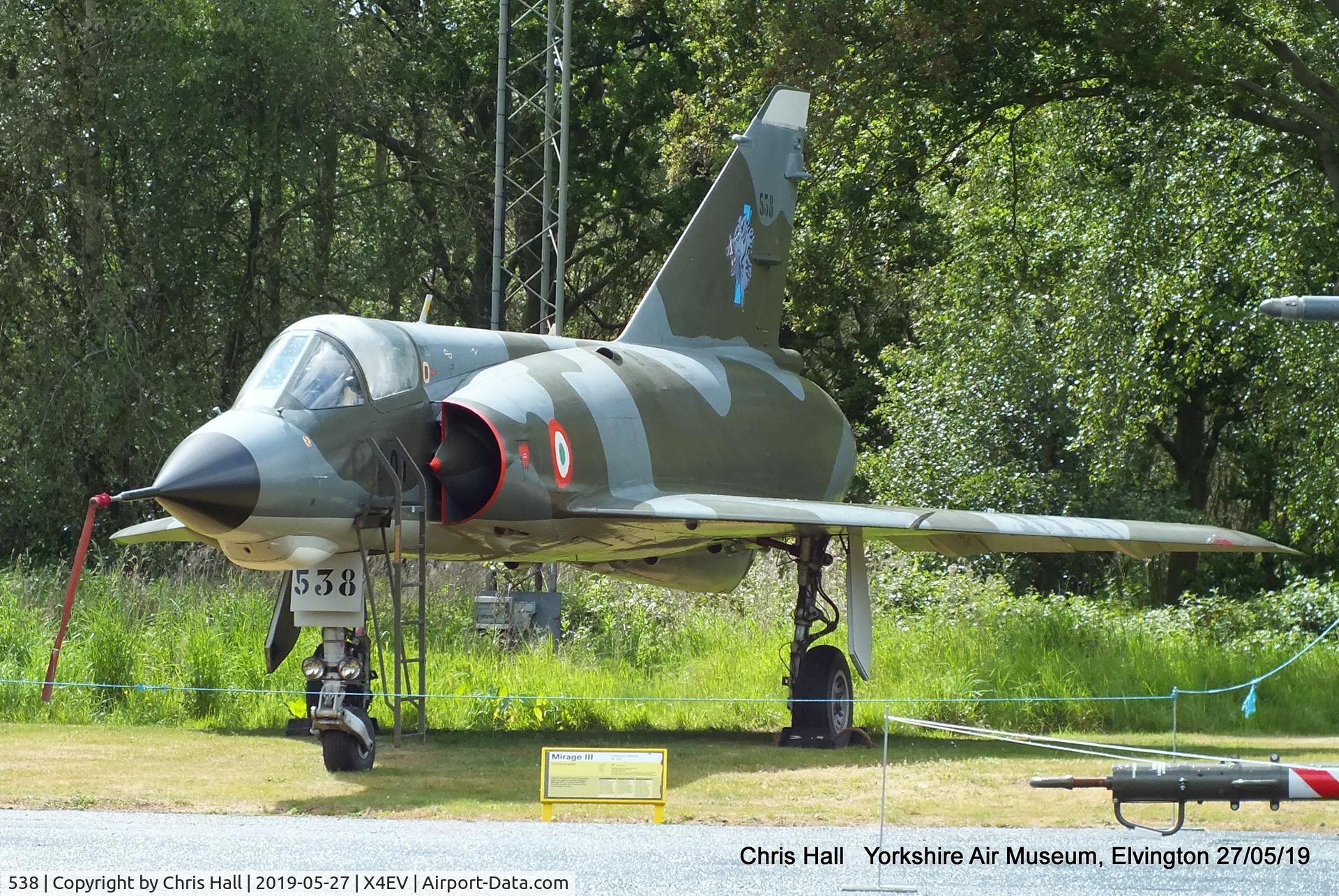538, Dassault Mirage IIIE C/N 538, Yorkshire Air Museum, Elvington