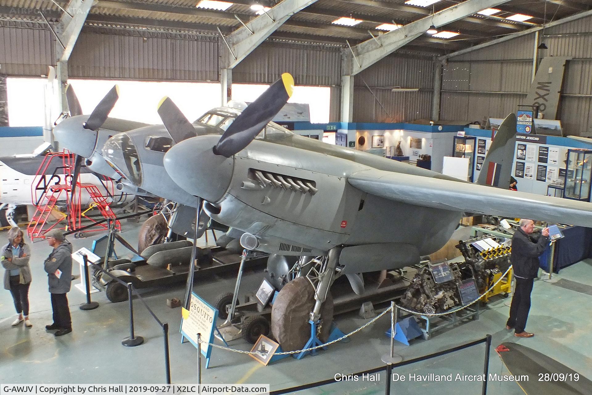 G-AWJV, De Havilland DH-98 Mosquito TT.35 C/N Not found G-AWJV, de Havilland Aircraft Heritage Centre, London Colney