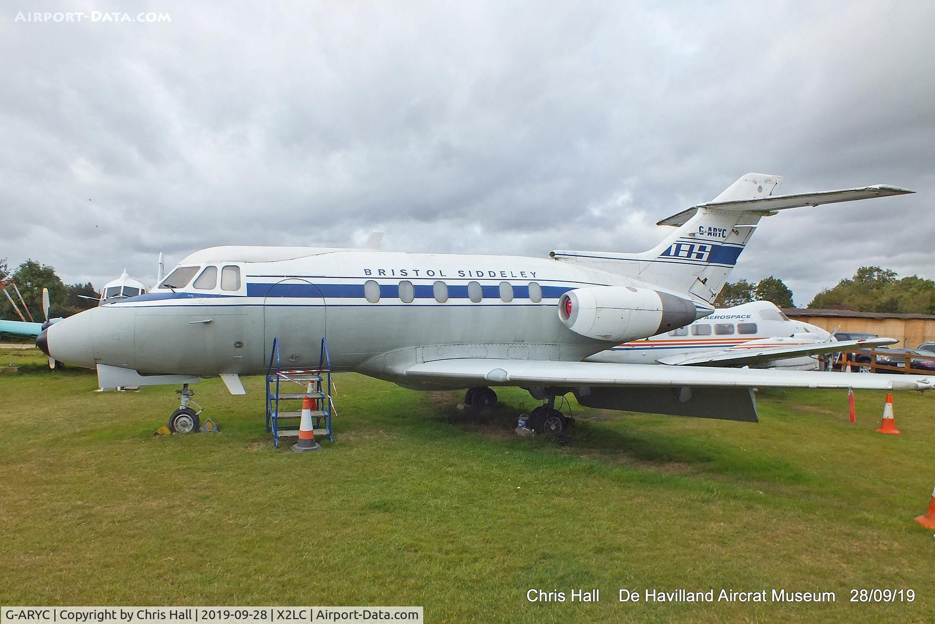 G-ARYC, 1963 De Havilland DH-125 Series 1/521 C/N 25003, de Havilland Aircraft Heritage Centre, London Colney