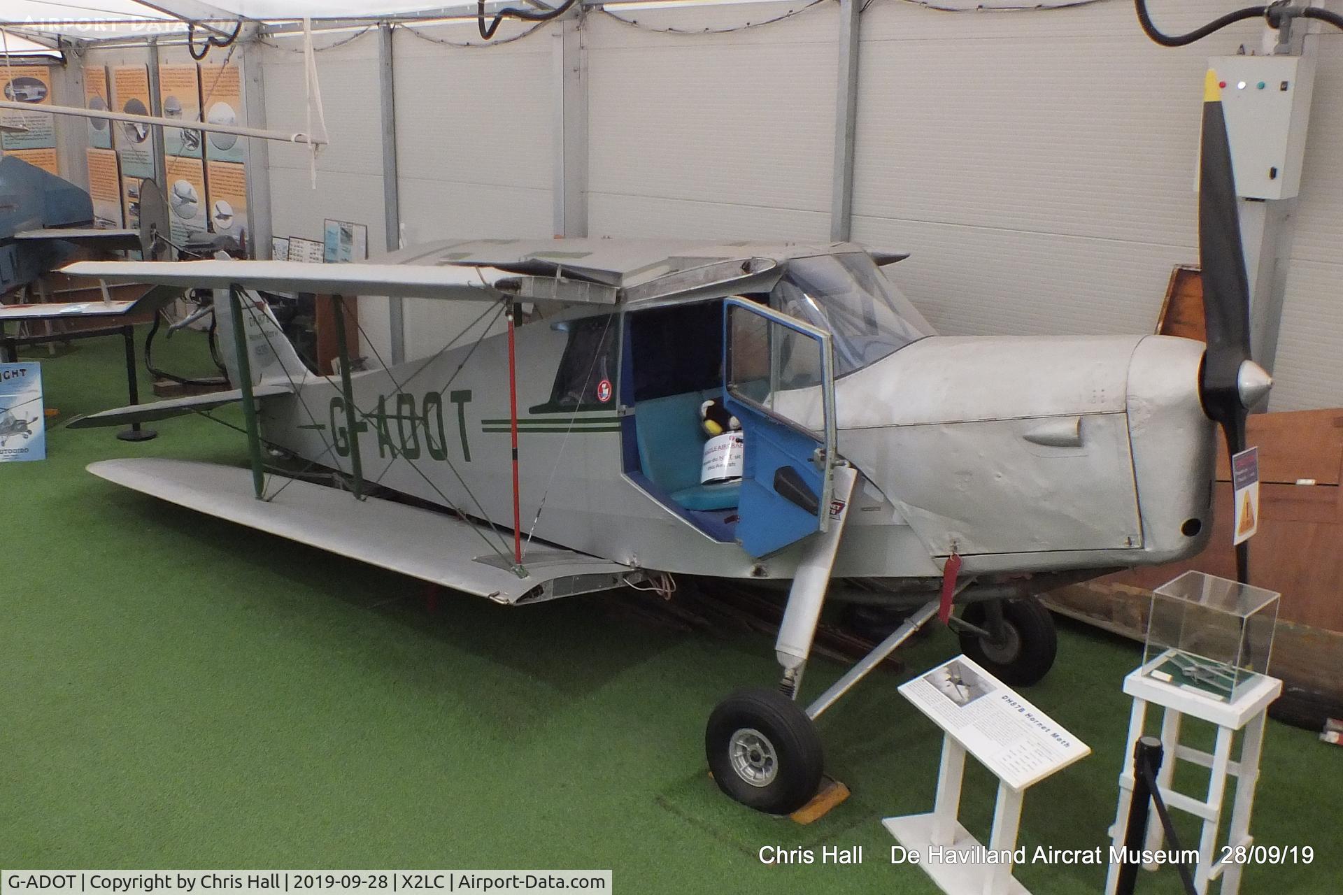 G-ADOT, De Havilland DH.87B Hornet Moth C/N 8027, de Havilland Aircraft Heritage Centre, London Colney