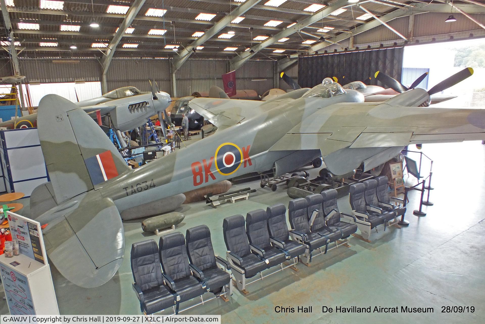 G-AWJV, De Havilland DH-98 Mosquito TT.35 C/N Not found G-AWJV, de Havilland Aircraft Heritage Centre, London Colney