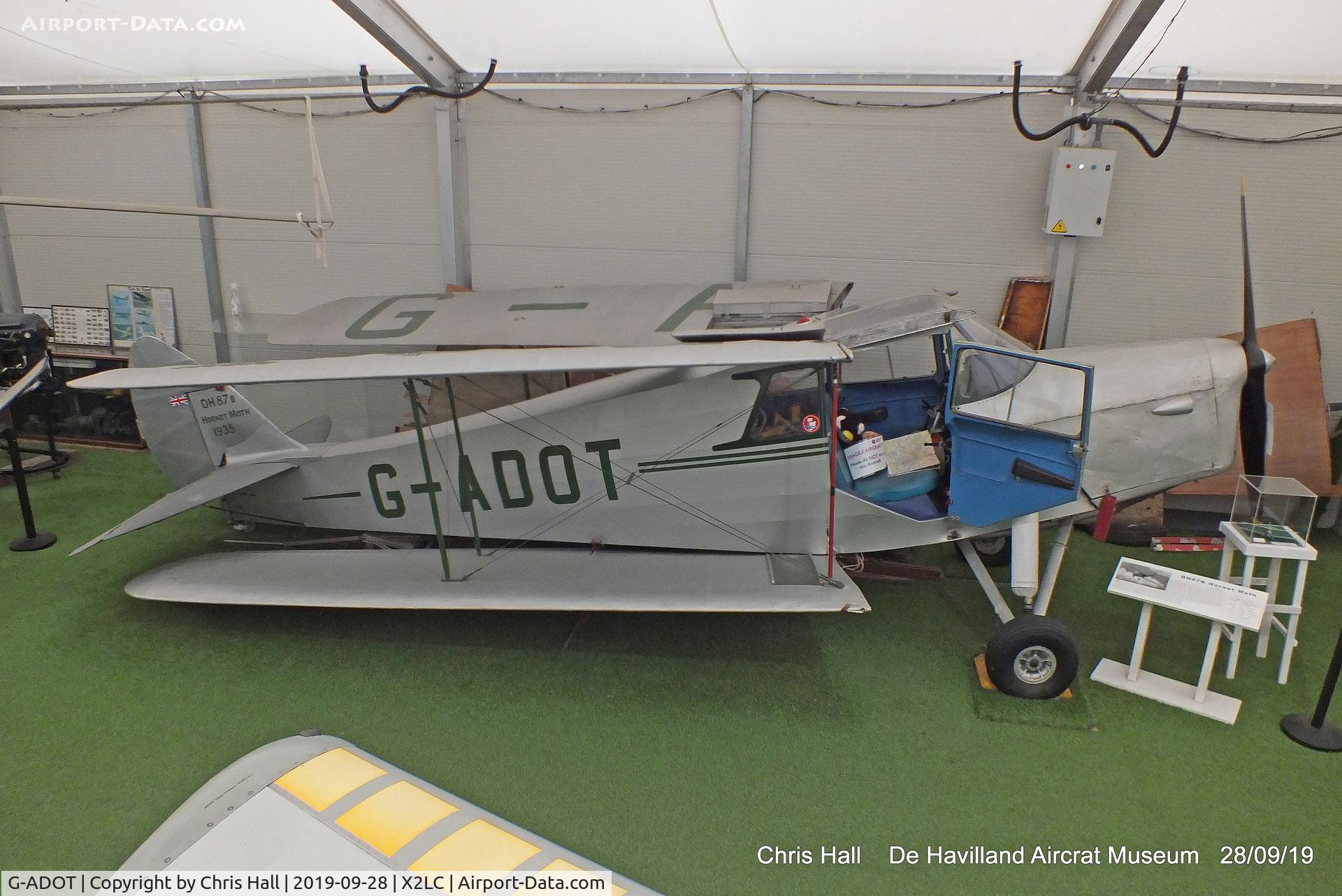 G-ADOT, De Havilland DH.87B Hornet Moth C/N 8027, de Havilland Aircraft Heritage Centre, London Colney