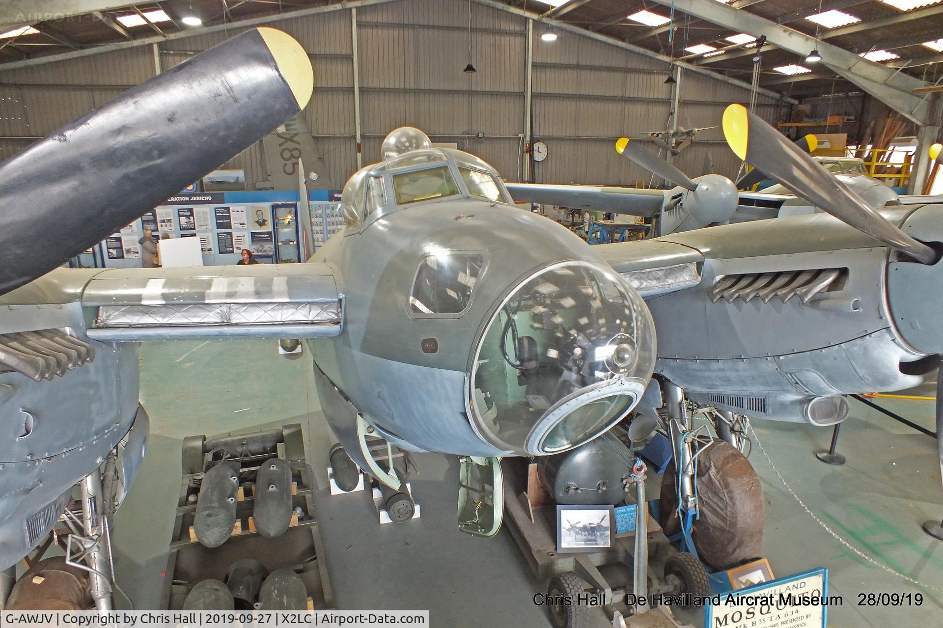 G-AWJV, De Havilland DH-98 Mosquito TT.35 C/N Not found G-AWJV, de Havilland Aircraft Heritage Centre, London Colney